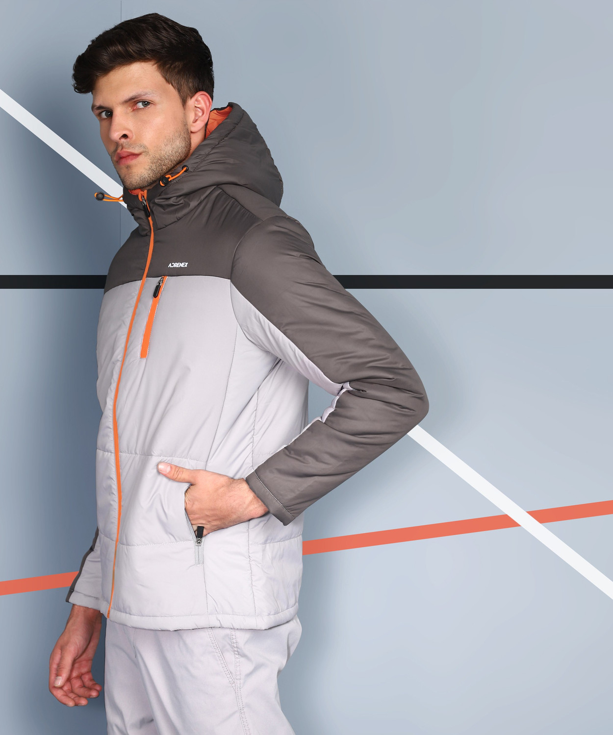 Image of Adrenex Full Sleeve Colorblock Men Jacket