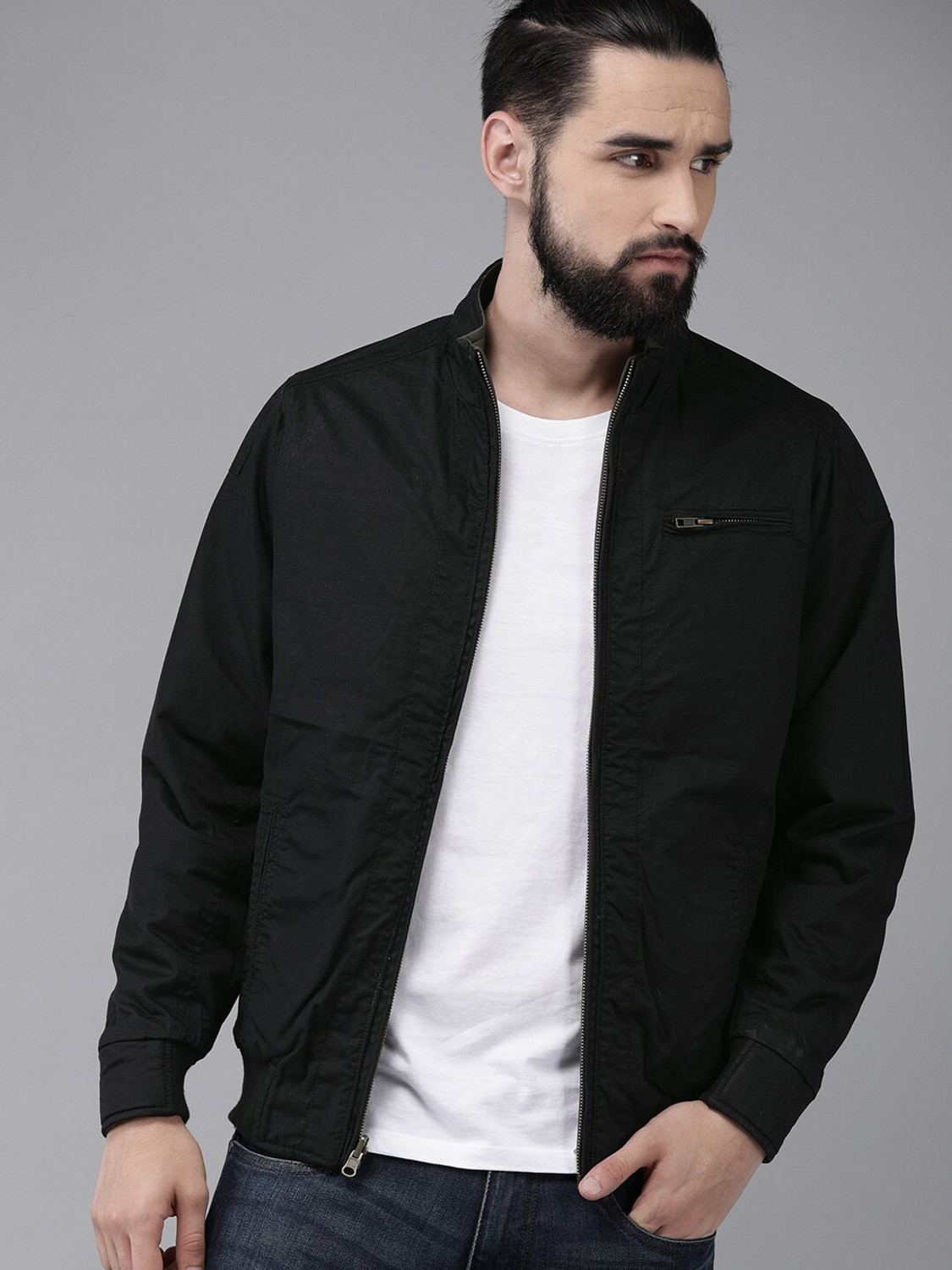 Image of Roadster Full Sleeve Solid Men Jacket