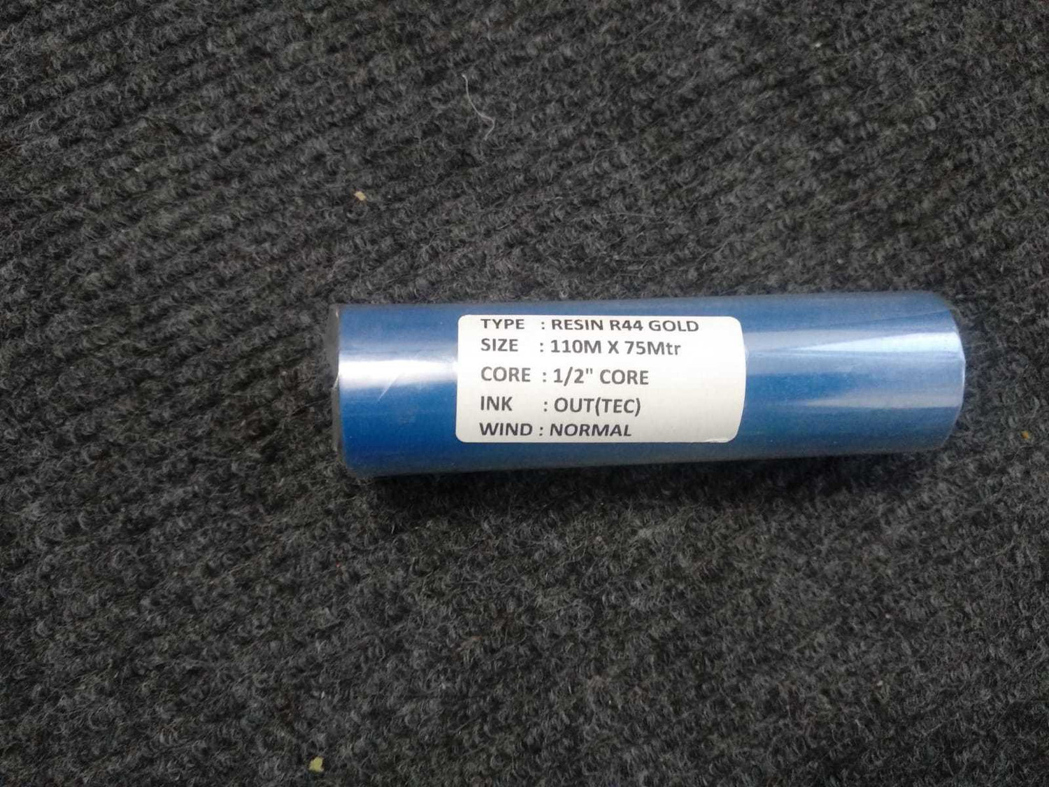 Image of Solitaire 110mmX75m Solitaire Premium Resin Ribbon, 0.5 inch core for old models of zebra thermal transfer Paper Label