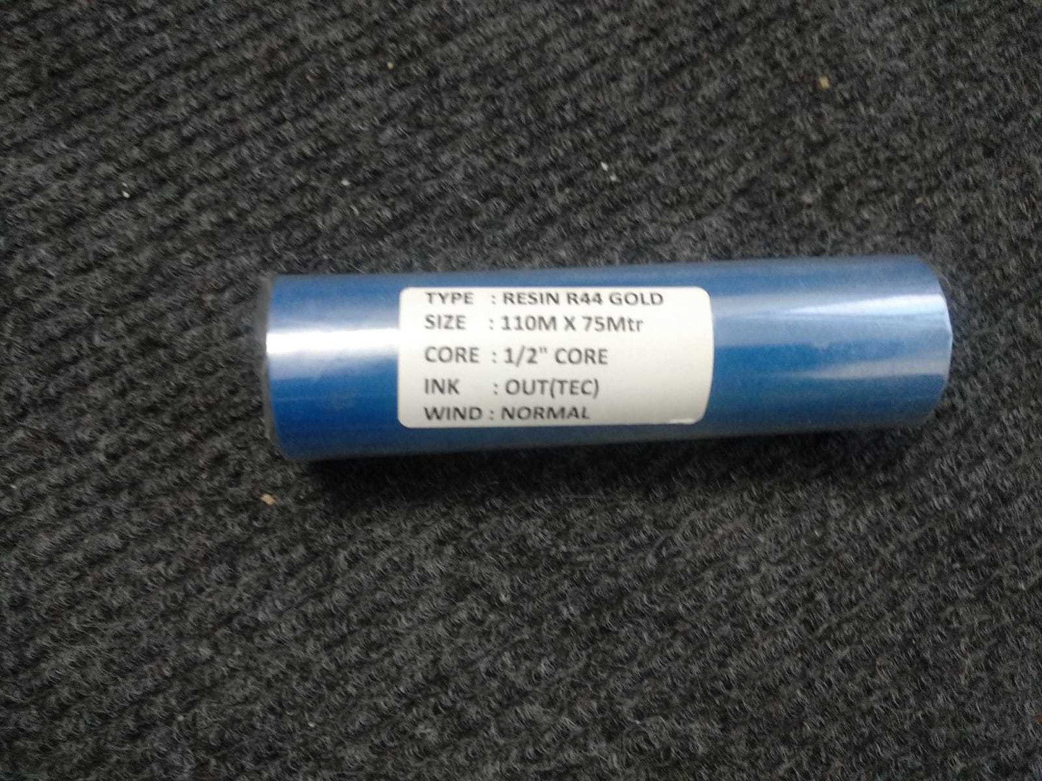 Image of Solitaire 110mmX75m Solitaire Premium Resin Ribbon, 0.5 inch core for old models of zebra thermal transfer Paper Label