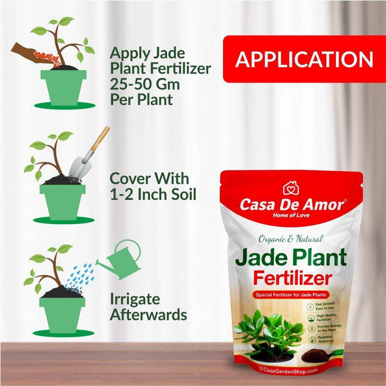 Casa De Amor Organic Jade Plant Fertilizer, Heathier Greener and Shinier  Leaves | Jade Good Luck Feng Shui Plant Fertilizer (2 Kg) Fertilizer Price  in India - Buy Casa De Amor Organic