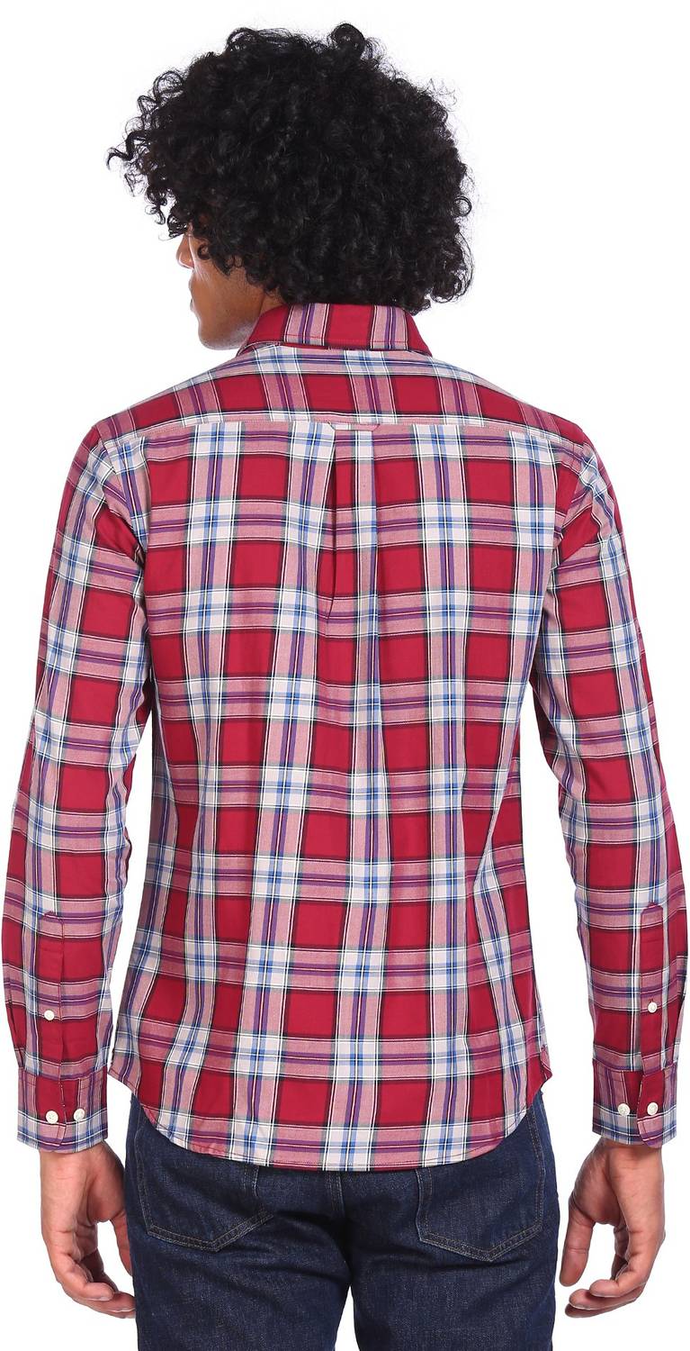 U.S. POLO ASSN. Men Red Checkered Shirt - Image 2