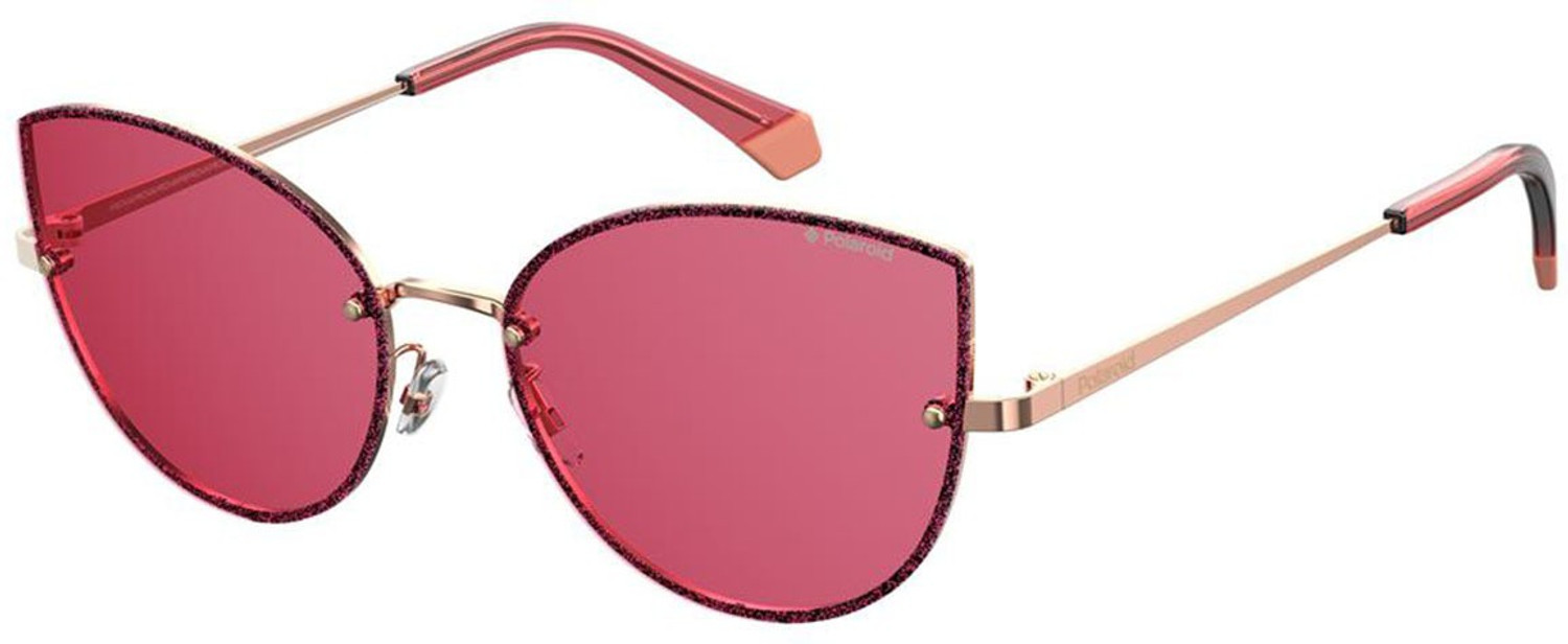 Image of POLAROID Polarized Cat-eye Sunglasses (58) (For Men & Women, Pink)