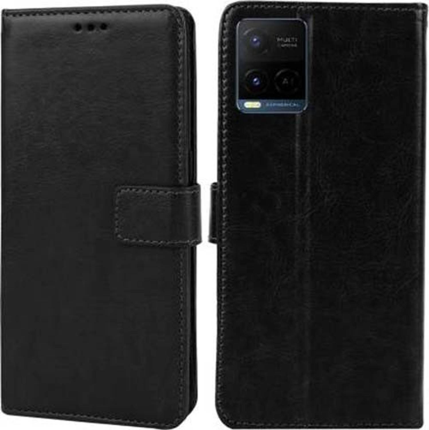 AmericHome Wallet Case Cover for Vivo Y33S, V2109, Vivo Y21 (2021), V2111