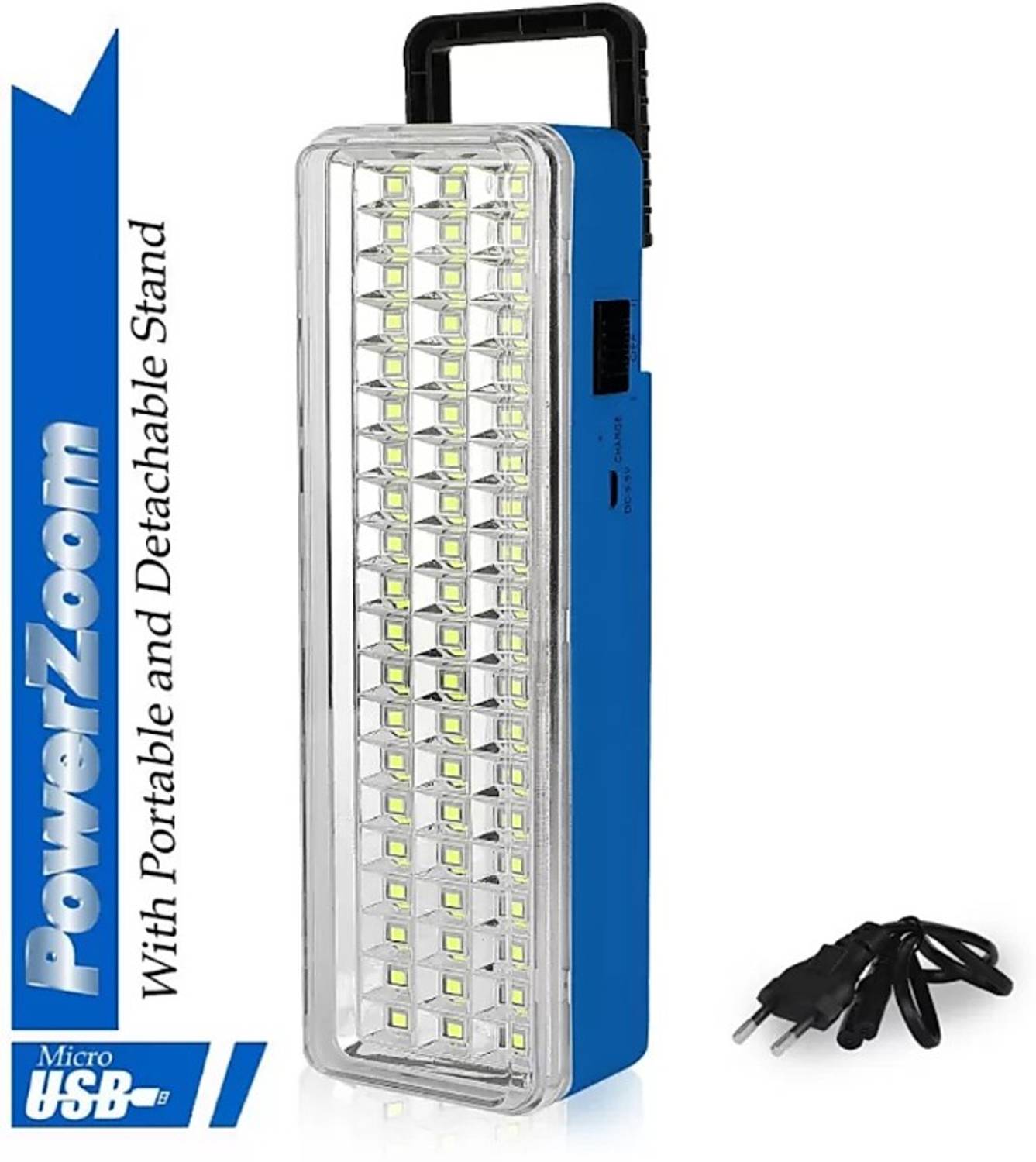 FIRSTLIKE 60 High-Bright LED Light with Android Charging Support Emergency Stand 8 hrs Flood Lamp Emergency Light