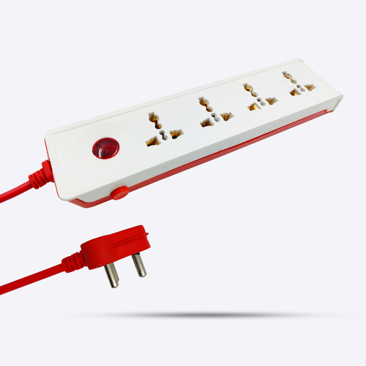 Image of Hillgrove Heavy Duty 5 Meter Long Cable Power Extension Board with 4 Universal Socket and 1 Switch Surge Protector Board for Computer /Home 4 Socket Extension Boards
