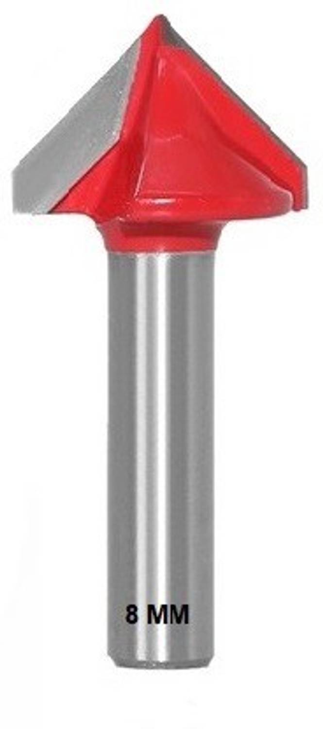 ALPHABET Shank-Ø8MM Centre Carving ( V-Groove)(16X12) Router Bit 1 Pc Rotary Bit Set