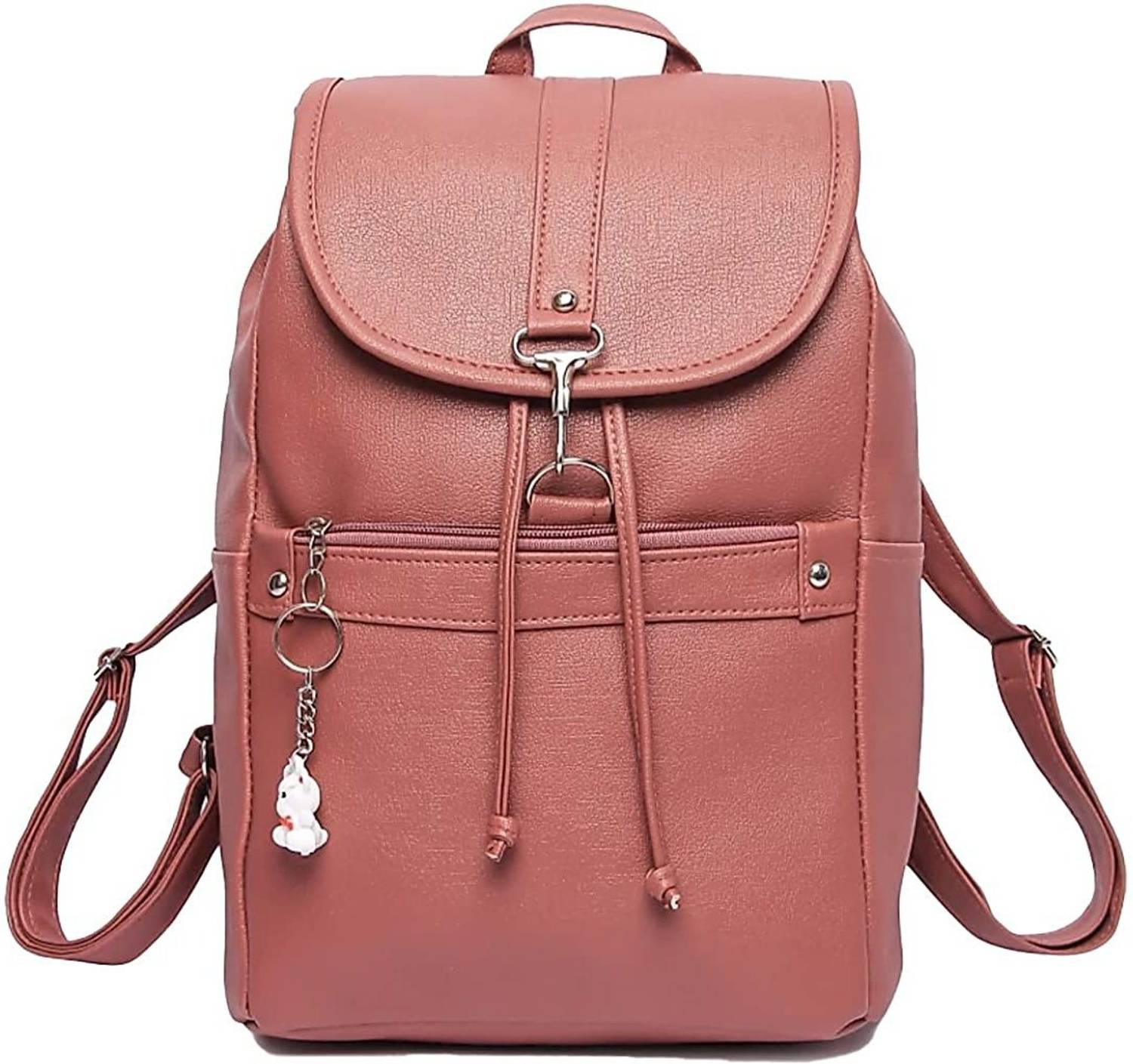 Advik Women Large Capacity Leather Shoulder Bags Cute Backpack for Girls,( mahroon) 11 L Backpack