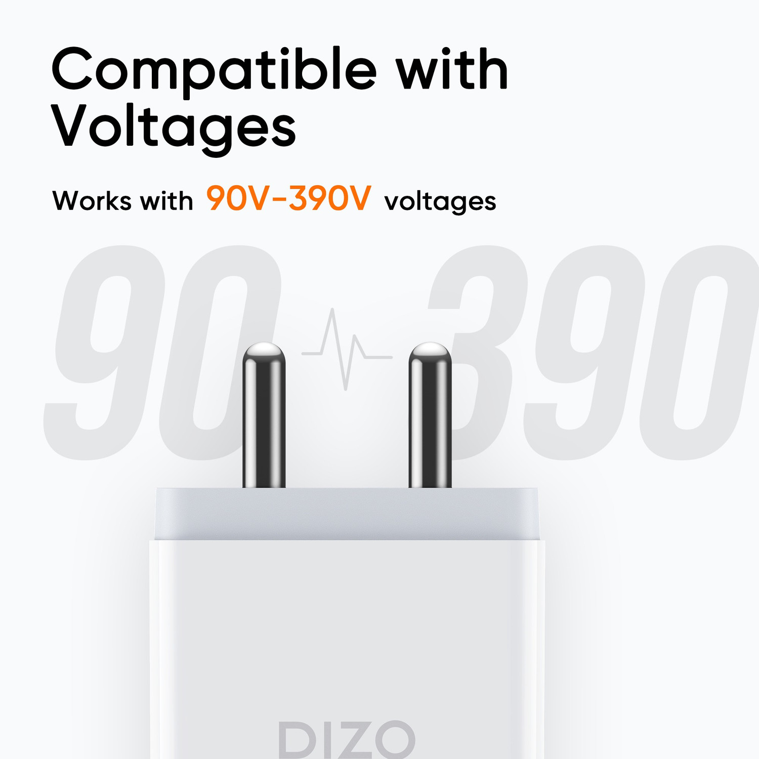 Image of DIZO by realme TechLife 10 W 2.1 A Wall Charger for Mobile with Detachable Cable