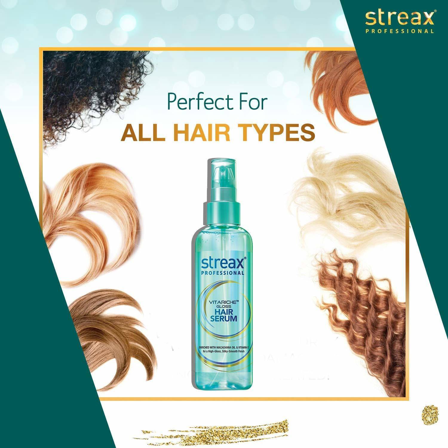 Streax Professional VitaRiche Gloss Hair Serum 100 ml - Image 5