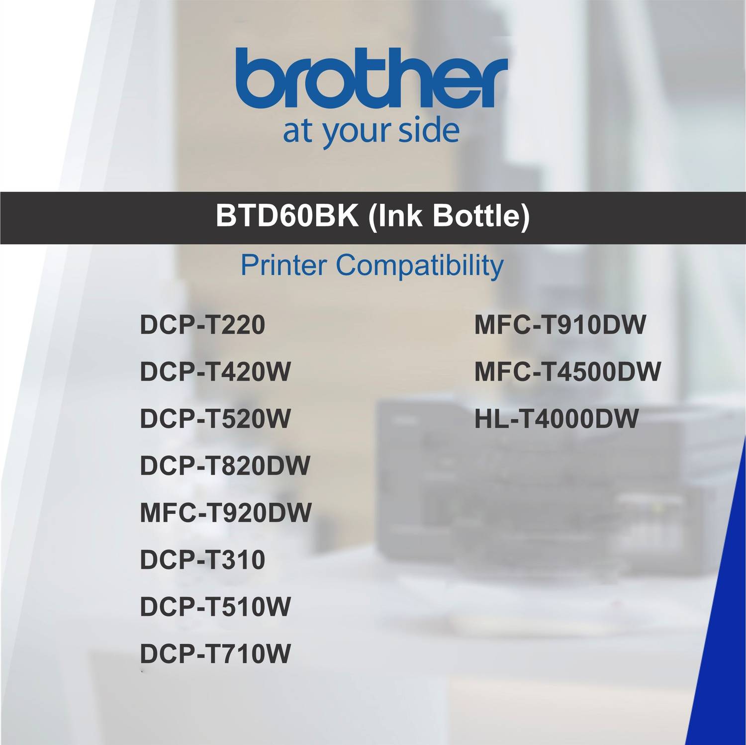 Brother BTD60BK Black Ink Bottle for DCP-T226/T426W/T525W/T820DW - Image 3