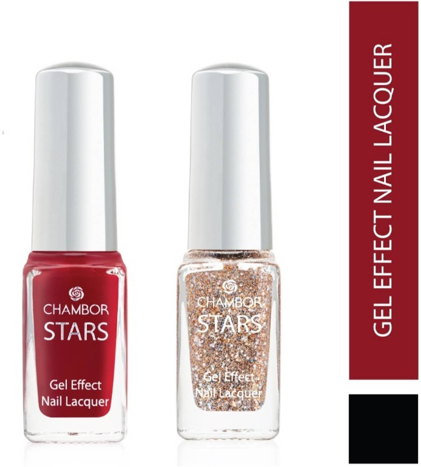 Chambor Stars Gel Nail Lacquer Festive Combo Limited Edition 5ml+5ml Red & Gold