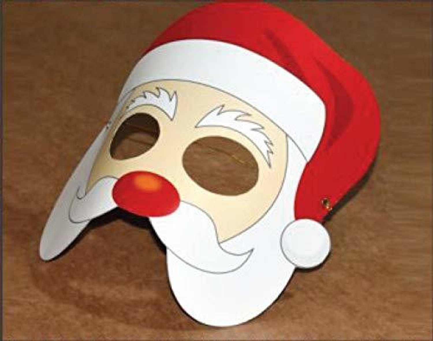 Anayatech Santa clause face mask-pack of 10 Party Glow Ornament