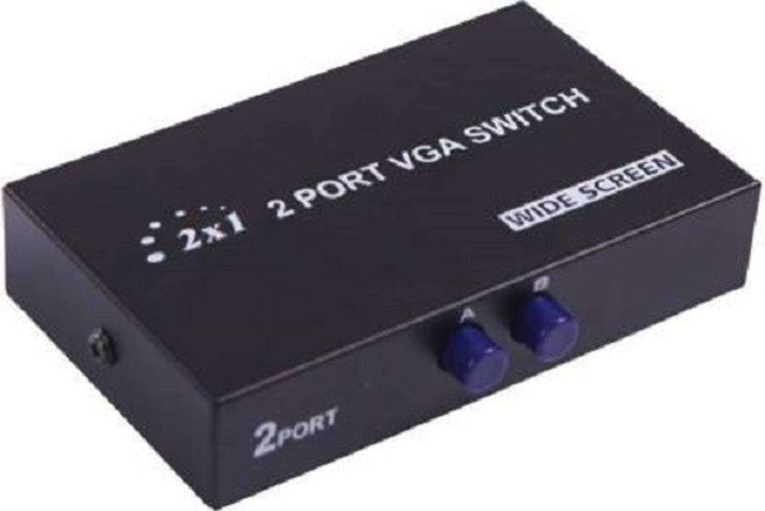 TECHON TV-out Cable TV-out Cable 2 Port VGA Manual Splitter Switch (Black, For TV)