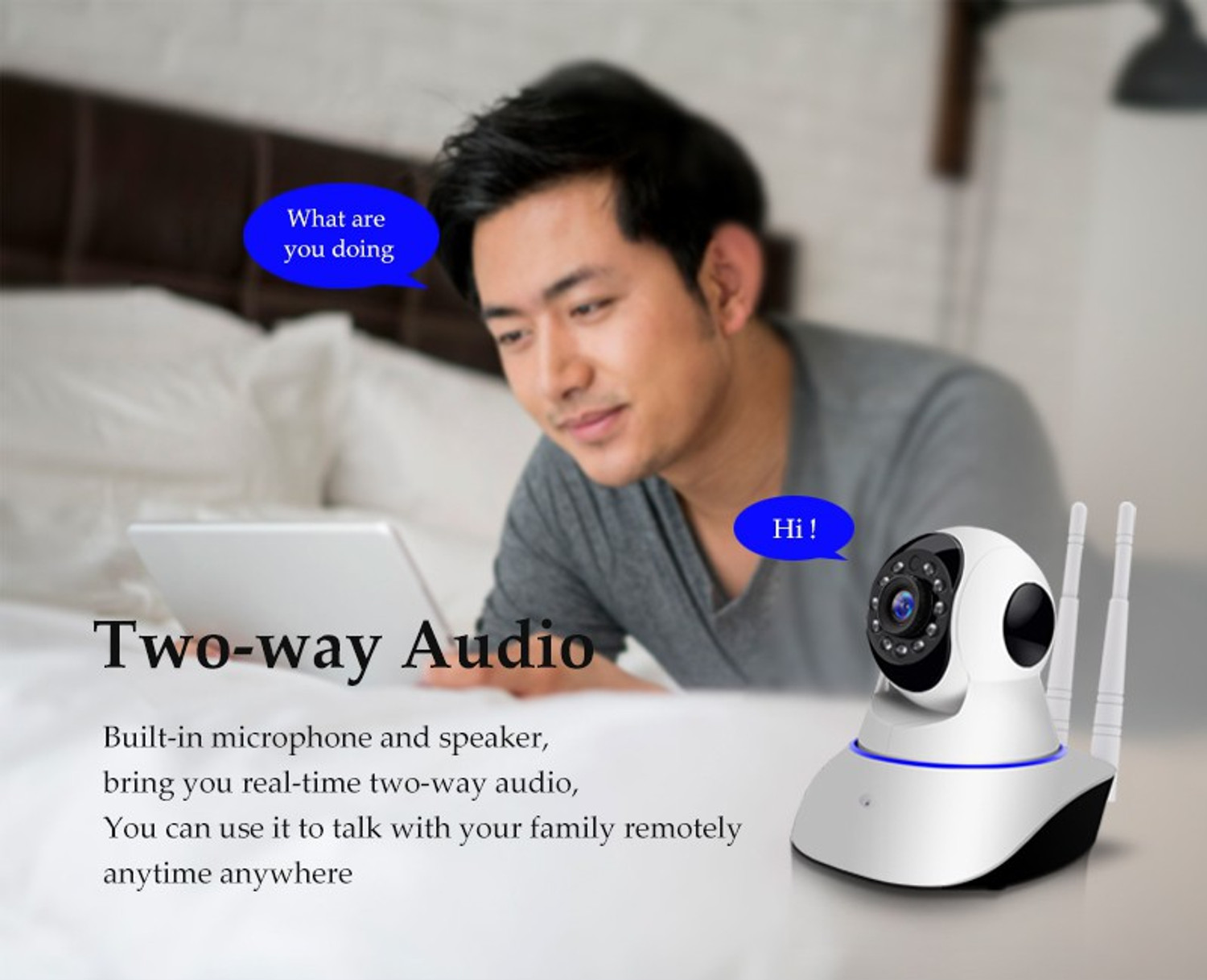 Image of SNARIOVSN V380 Pro HD 1080P Wireless WiFi with 2 Way Audio and Upto 64 GB SD Card Support Security Camera