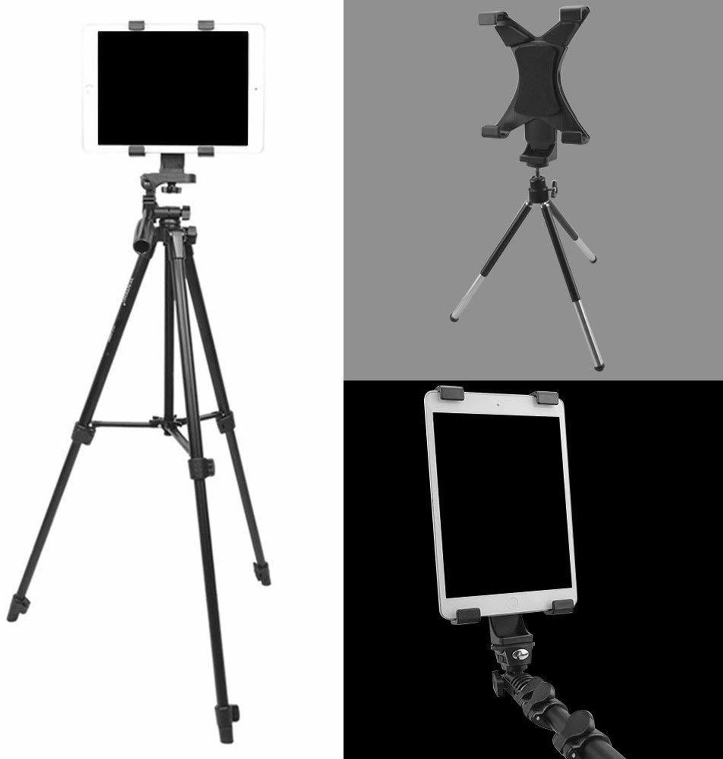 Image of Viraan Universal Tripod Mount Clamp Holder Adapter for Tablet & Mobile ( PACK OF 2 ) ( TABLET HOLDER ) Tripod Clamp