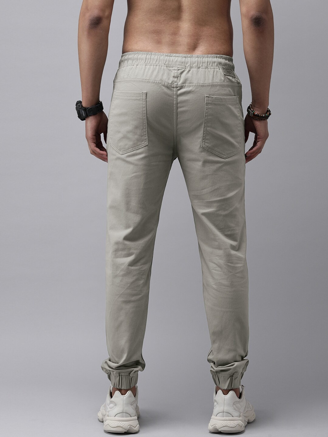 Image of Roadster Regular Fit Men Grey Trousers
