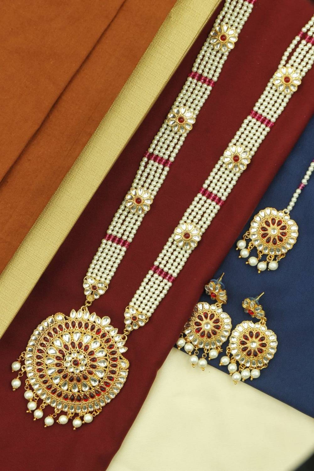 Mekkna Alloy Gold-plated Multicolor Jewellery Set