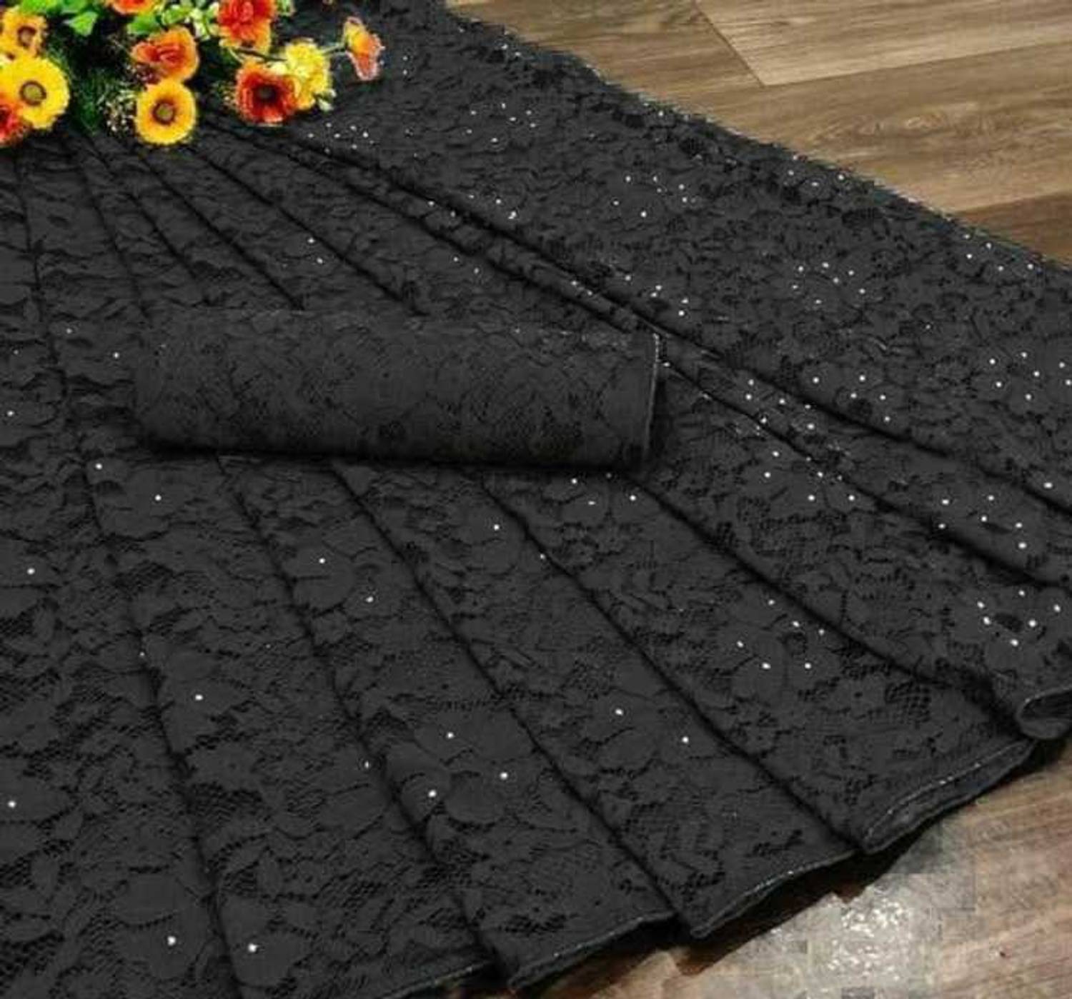 BRAHMANI TEXTILE Woven Bollywood Net Saree