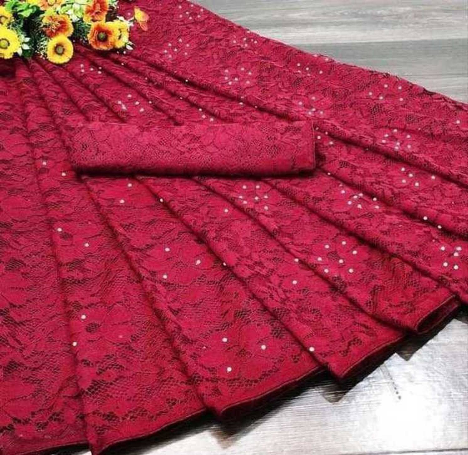 BRAHMANI TEXTILE Woven Bollywood Net Saree