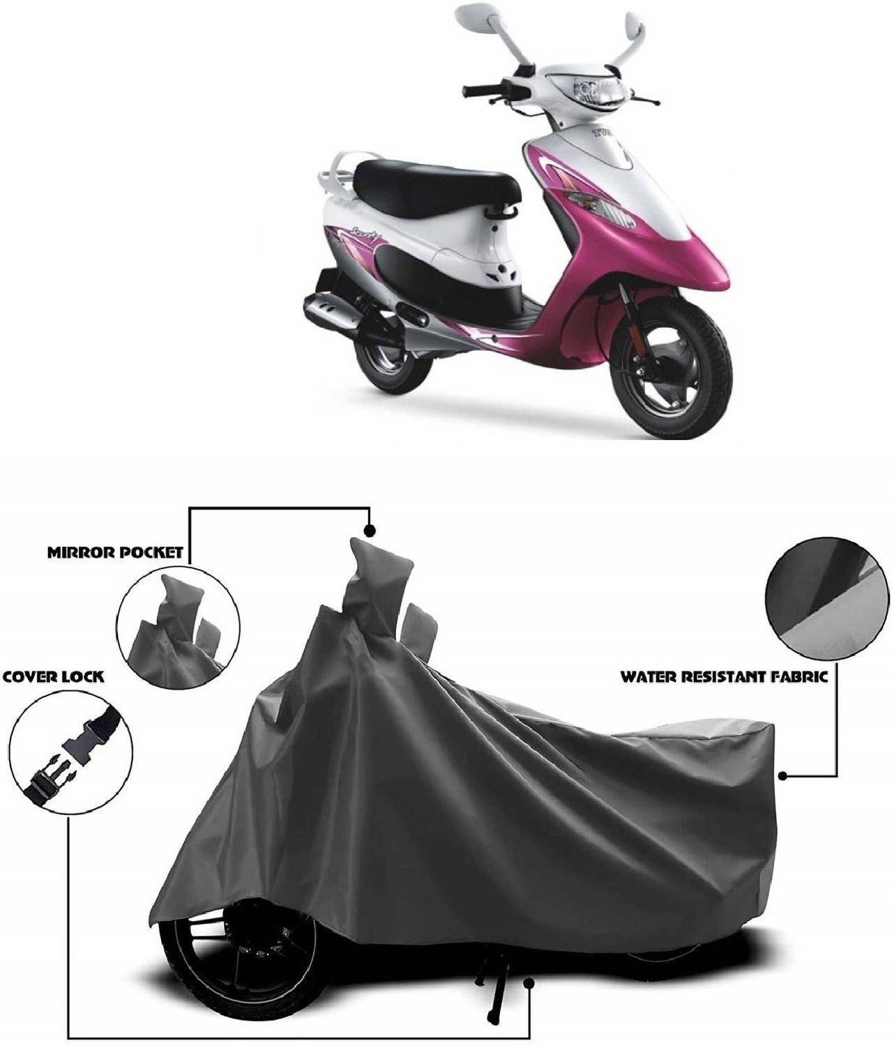 Autoprime Two Wheeler Cover for TVS