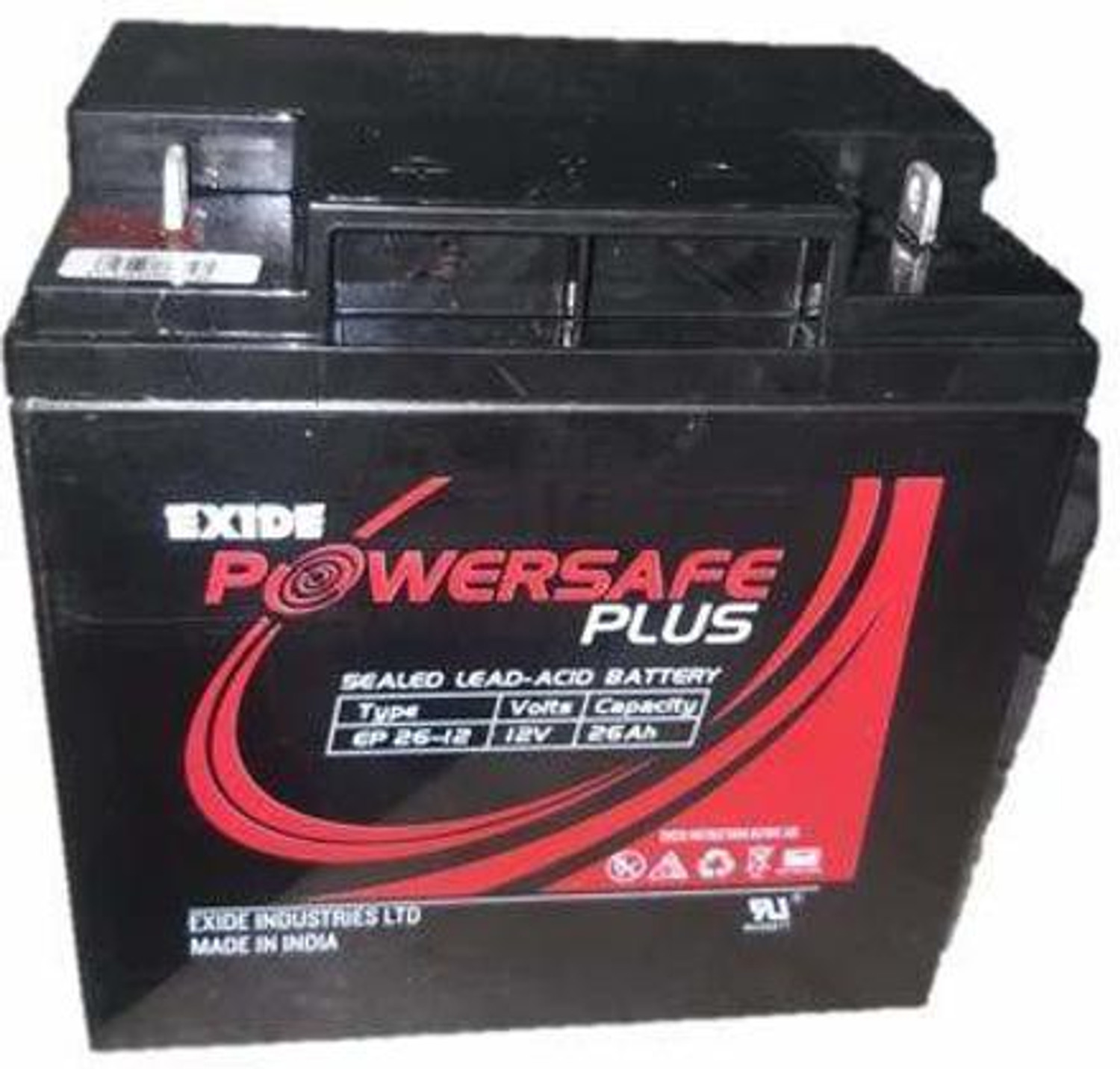 Image of EXIDE 26AH SMF Battery 12 V Offline /Standby Rack-mount Model UPS 2 Outlet Plugs