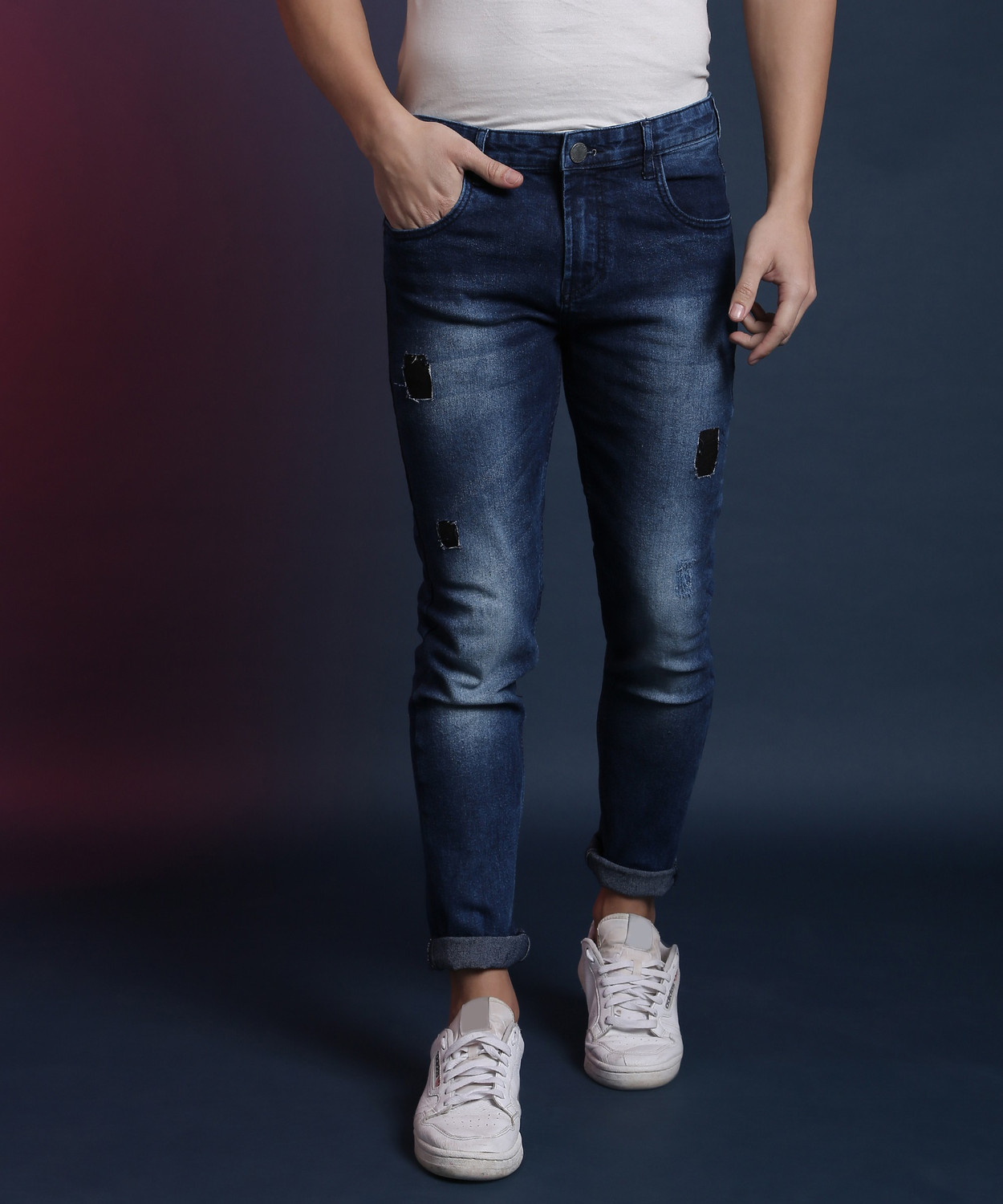 Image of CAMPUS SUTRA Regular Men Blue Jeans