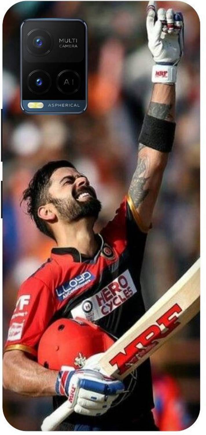 Bluvver Back Cover for Vivo Y33s, V2109, Printed Virat Kohli Back Cover