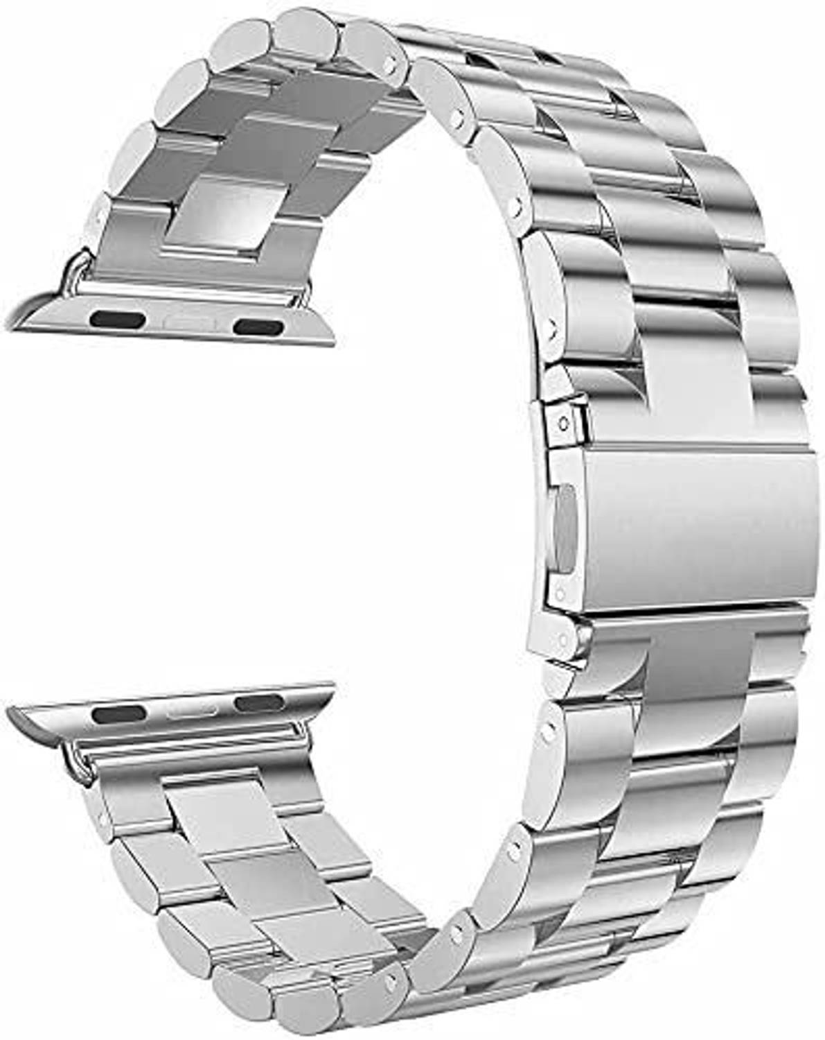Viraan Stainless Steel Metal Bracelet Band for iWatch 42/44/45MM Series7/6/SE/5/4/3/2/1 Smart Watch Strap