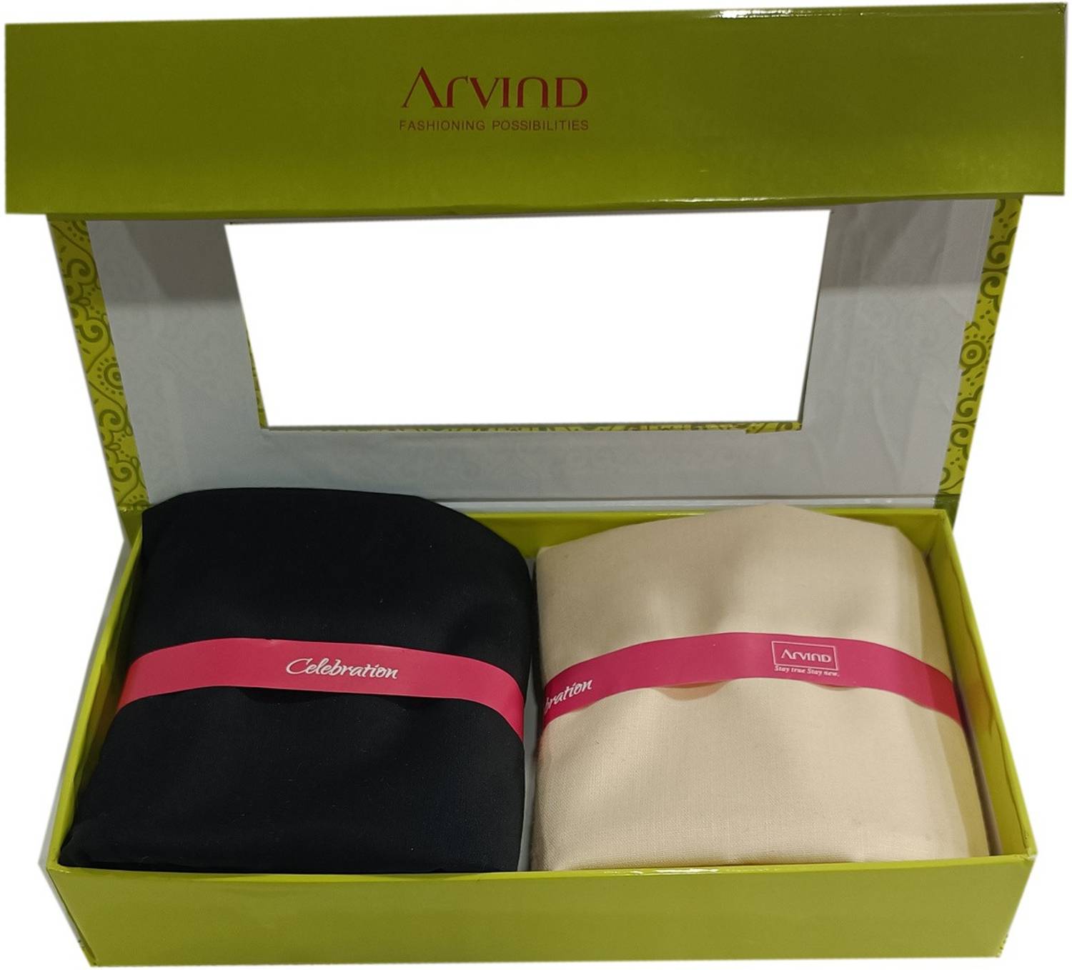 Arvind Cotton Blend Solid Shirt & Trouser Fabric
