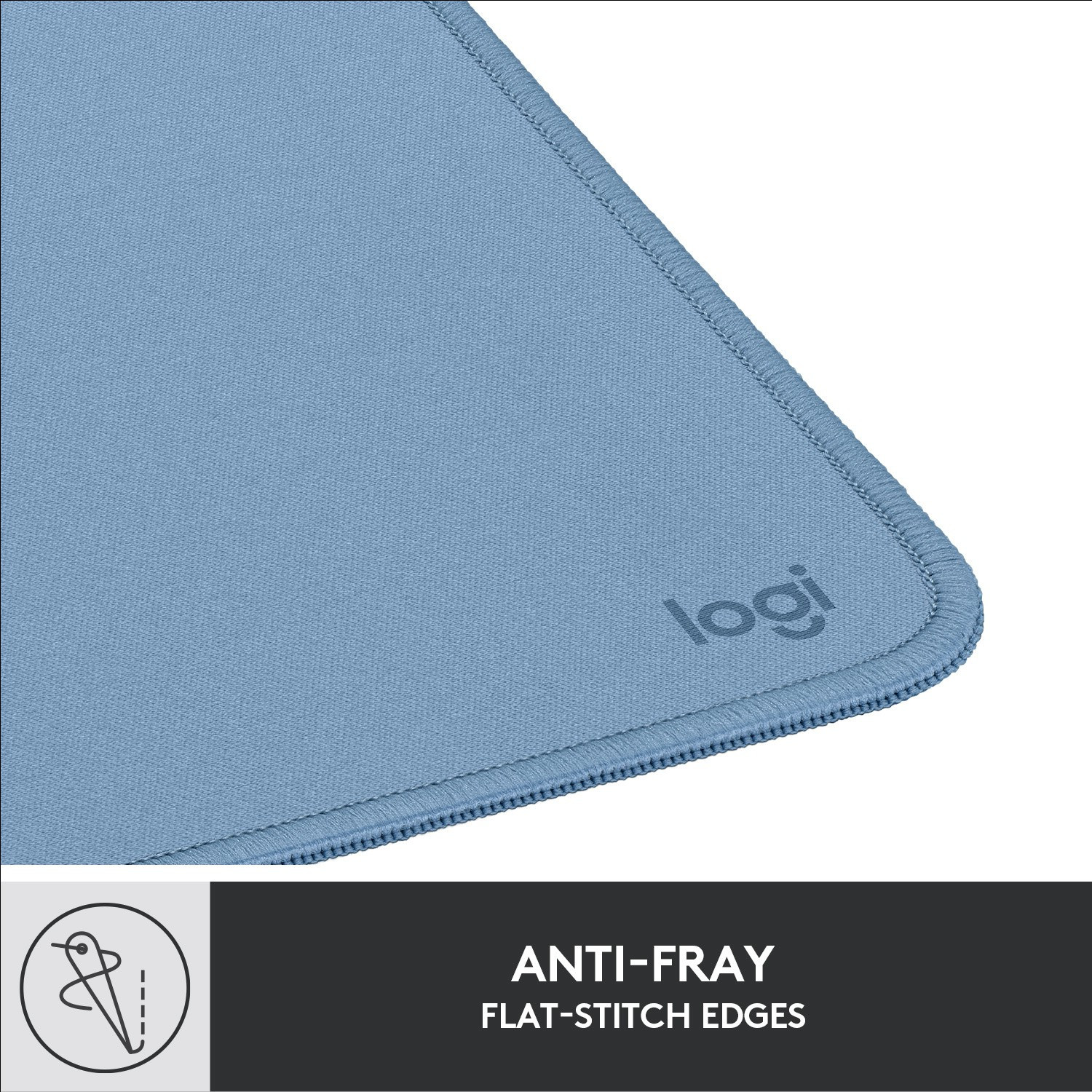 Image of Logitech Mouse Pad Blue Grey Non Slip Base Mousepad