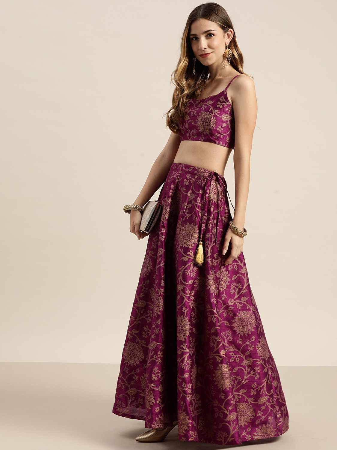 Image of Shae by SASSAFRAS Woven Women Flared Purple Skirt