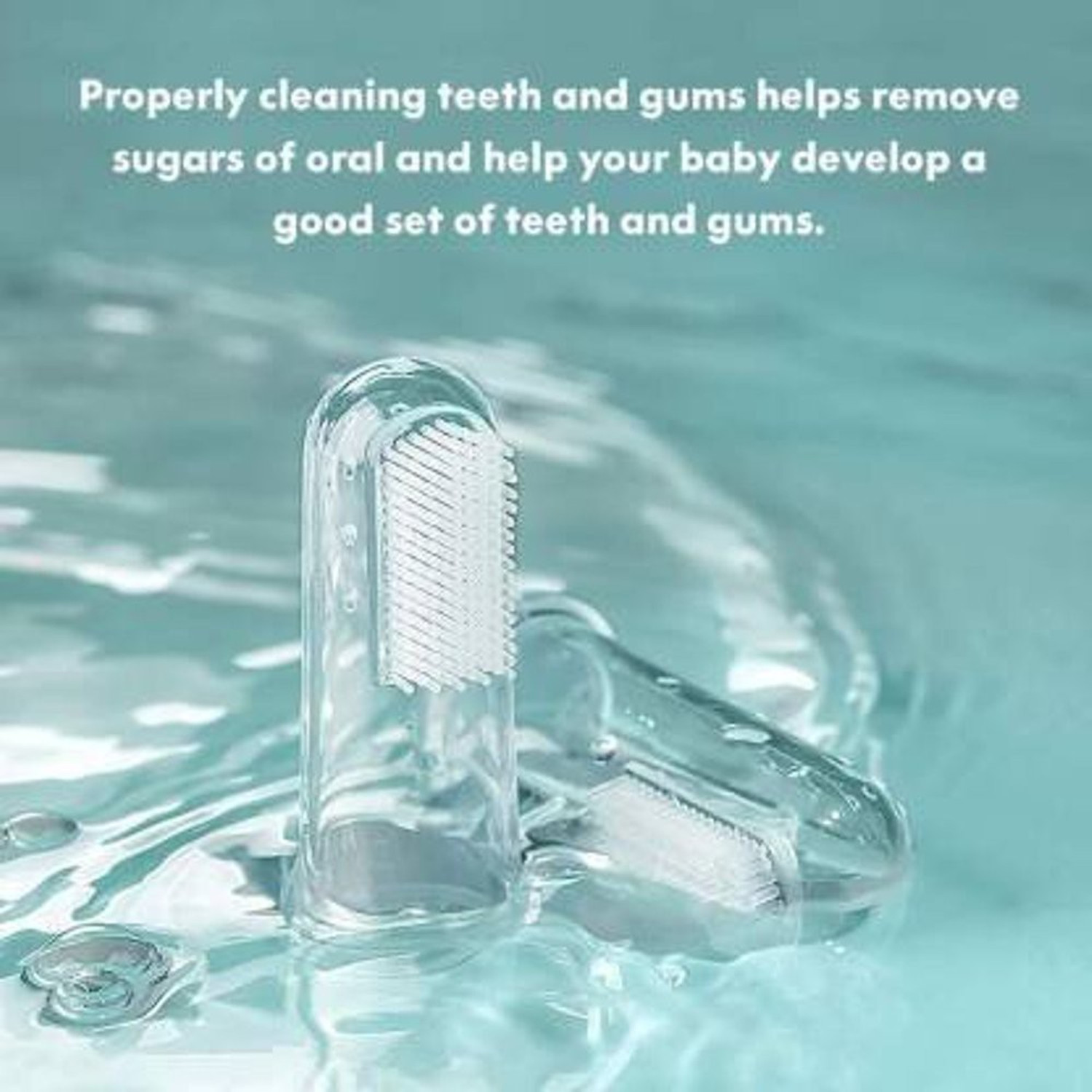 Image of ARUNHINA Silicon Baby Finger Toothbrush , Baby Finger Brush Tongue Cleaner with storage box Ultra Soft Toothbrush