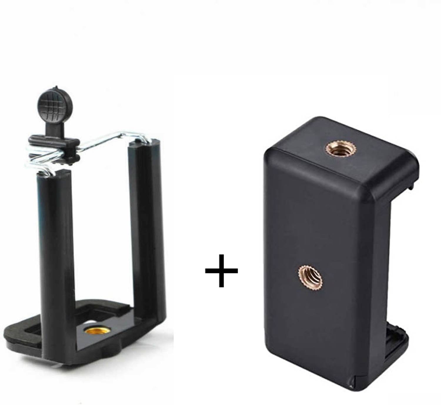 BUFONA Universal Phone Clip Bracket Holder Mount Tripod Monopod Stand for Smartphone Selfie Holder Tripod Bracket clip holder|| mobile clip holder|| mobile holding clip + 2 Hole Mobile Clip Mount Mobile Camera Holder and Tripod Mount Holder Clip/Mount Adapter/Adjustable Clamp and 360 Degree mobile clip, Mobile Phone, Smartphone’s, Selfie Stick & All Types of Tripods mobile holding clip Tripod Bracket