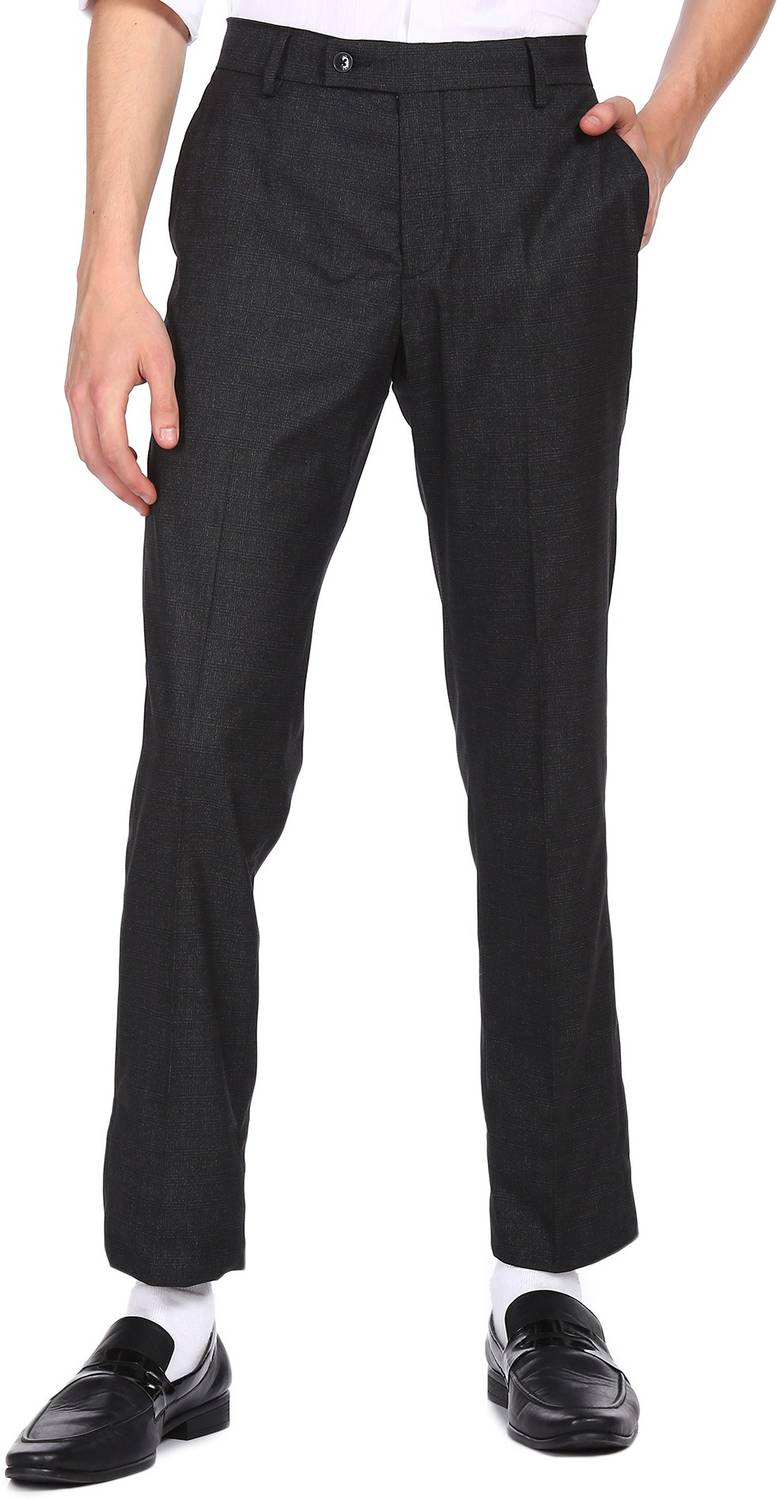 ARROW Regular Fit Men Black Trousers