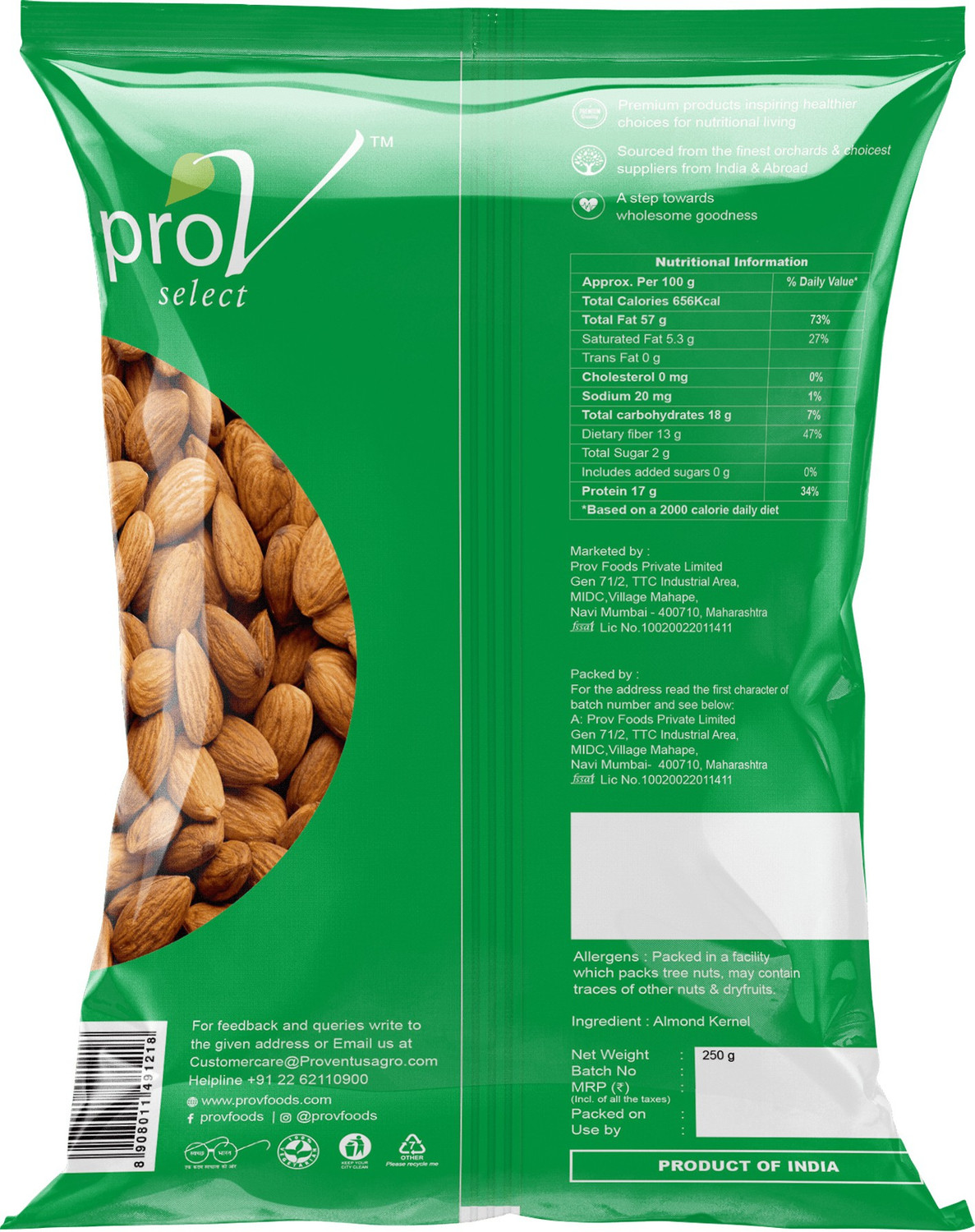 Image of ProV California Independence Almonds (2 x 250 g)