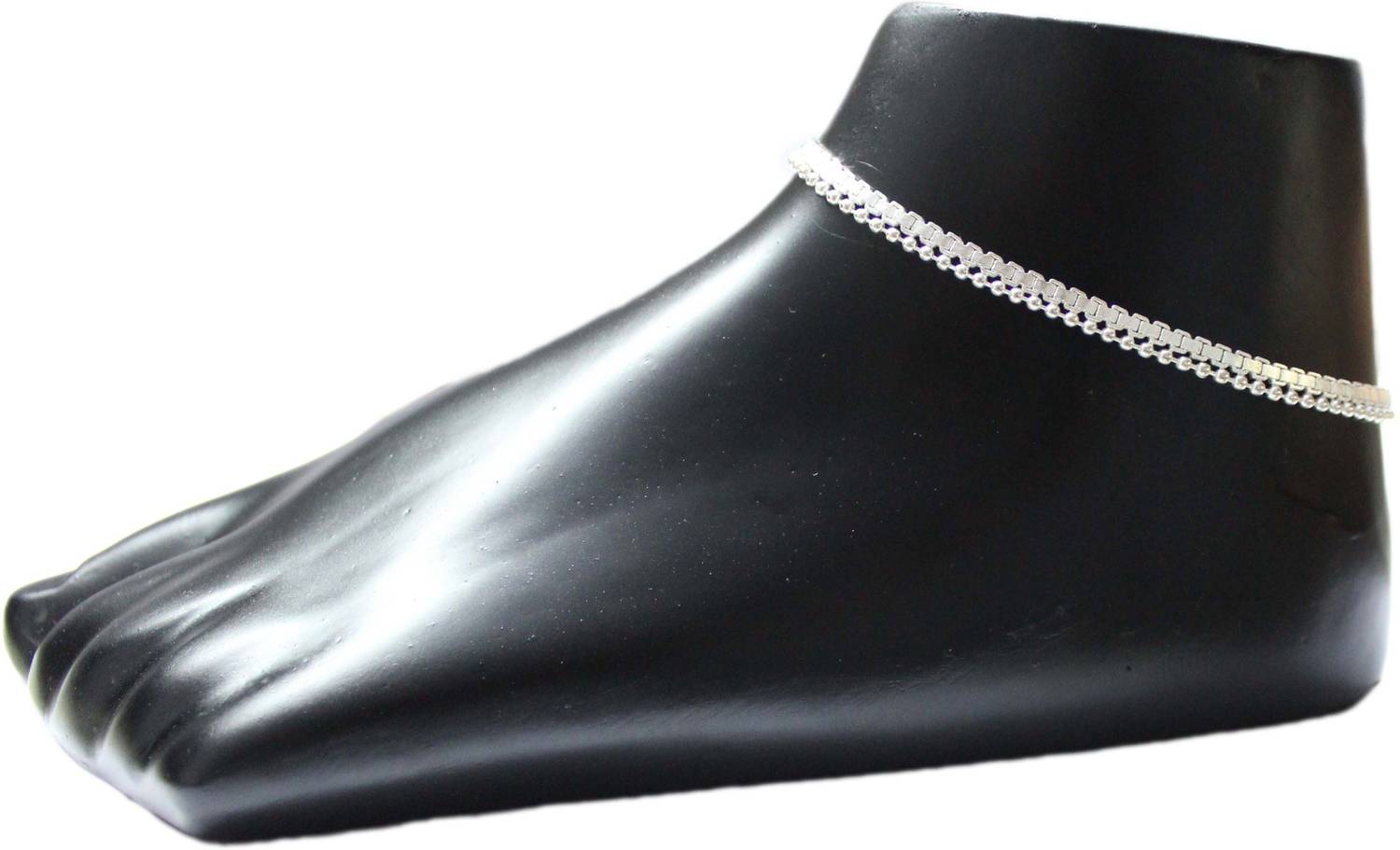 Aditi Fashionable Silver Plated Payal Premier Design(10 inch) Alloy Anklet