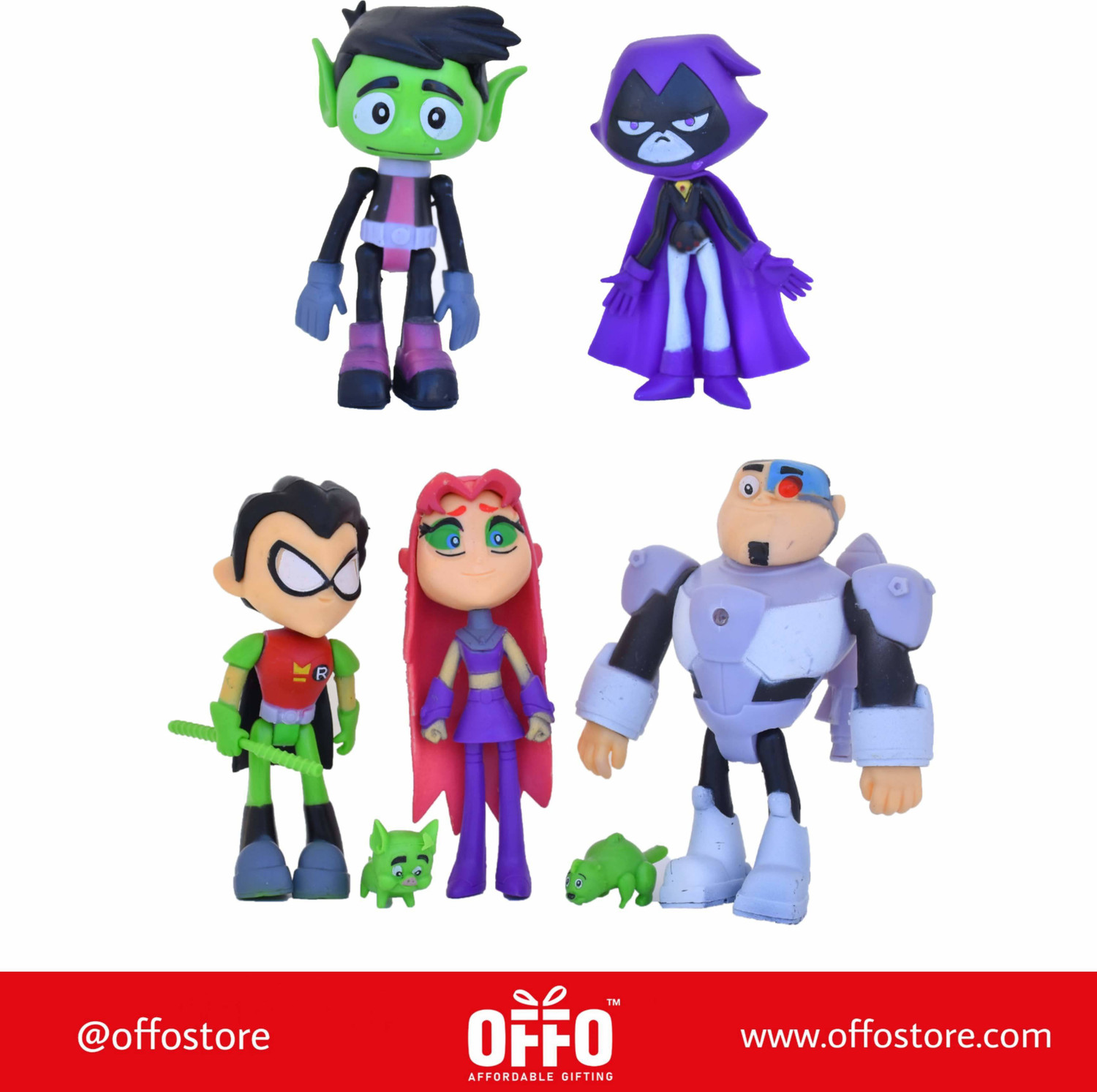 Image of OFFO Teen Titans Action figures [7-8 cm] For Home Decors, Office Desk and Study Table