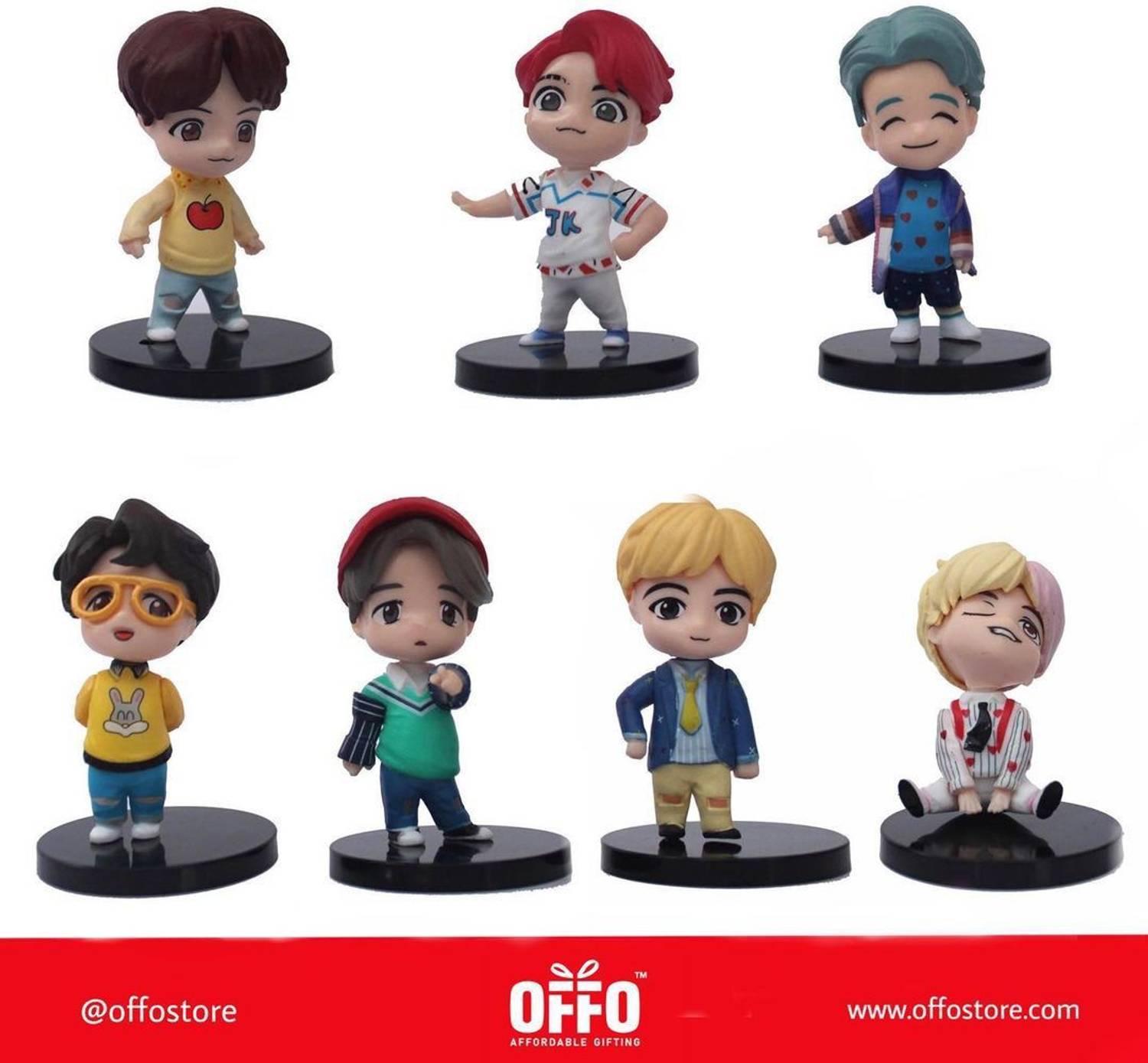 OFFO BTS Tiny Tans - Idol (Set of 7)| BTS / BT21 Merchandise For