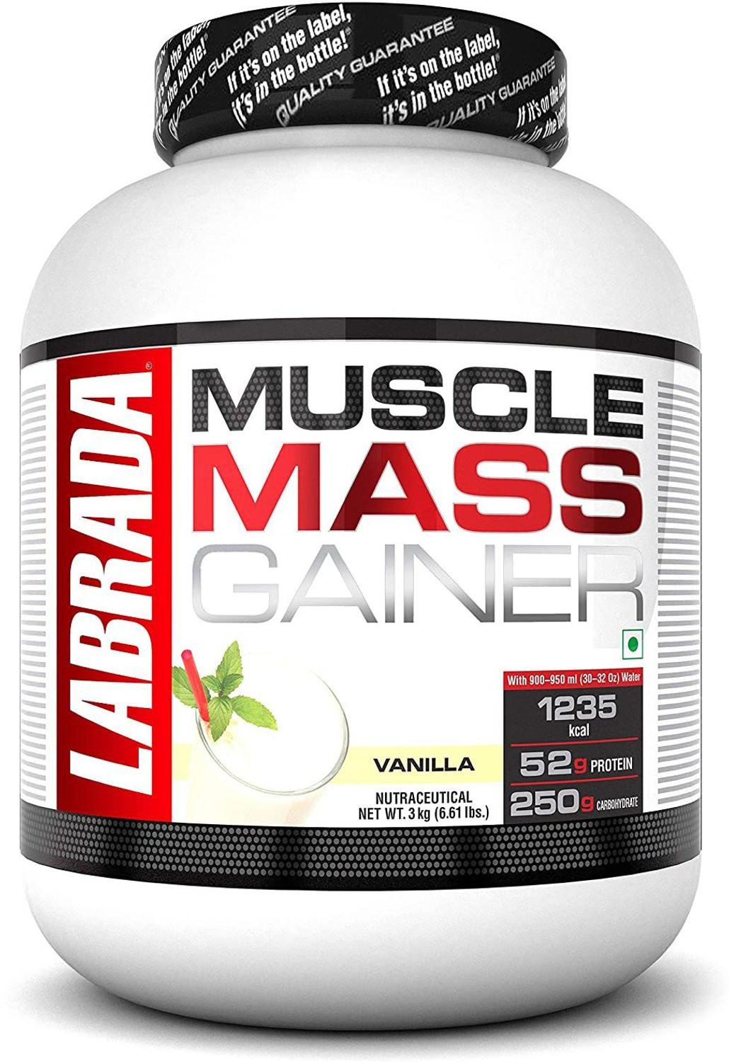 Image of Labrada Muscle Mass Gainer Vanilla | Weight Gainer with Protein | 3 Servings Weight Gainers /Mass Gainers