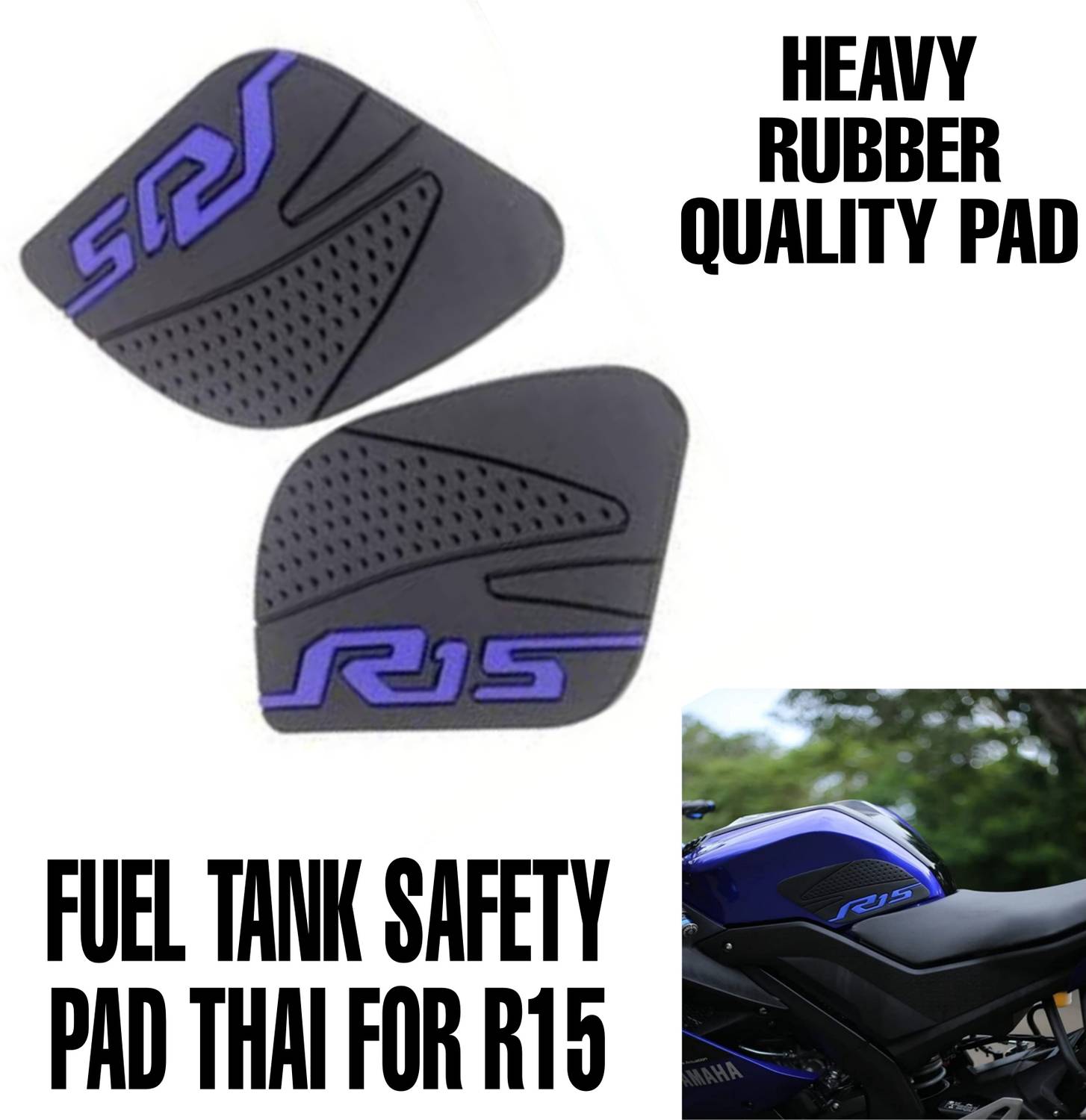 Aklin Boky NEW RUBBER FUEL TANK THAI PAD FOR R15 Bike Tank Pad