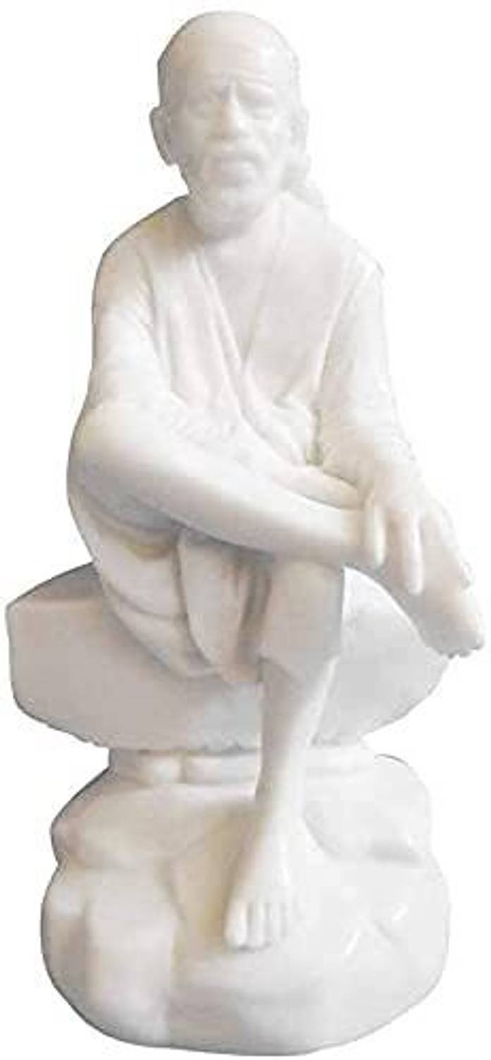 ABNExports Sai Baba Murti Statue for Pooja Home Decor Decorative Showpiece - 8 cm