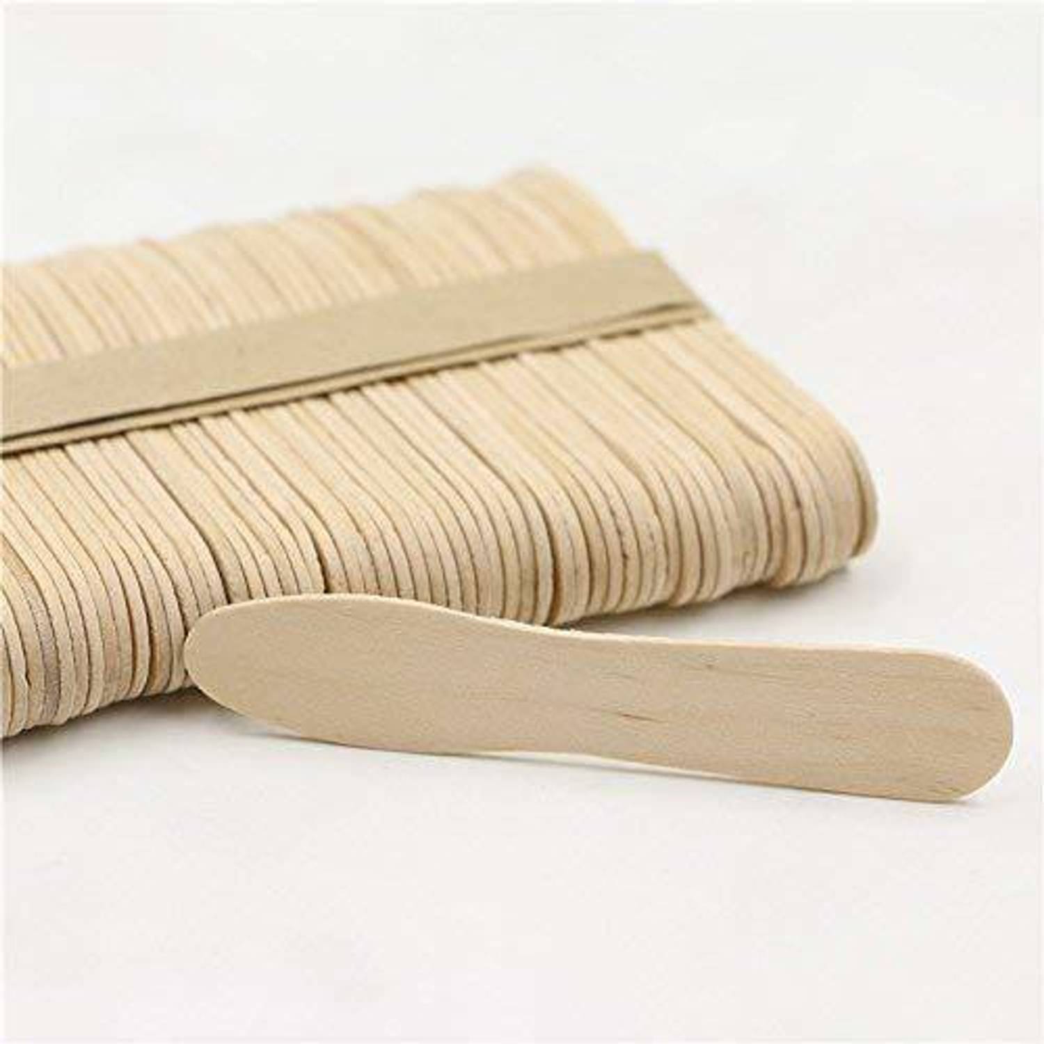 APEX ARTS Disposable Wooden Cream Spoon Set