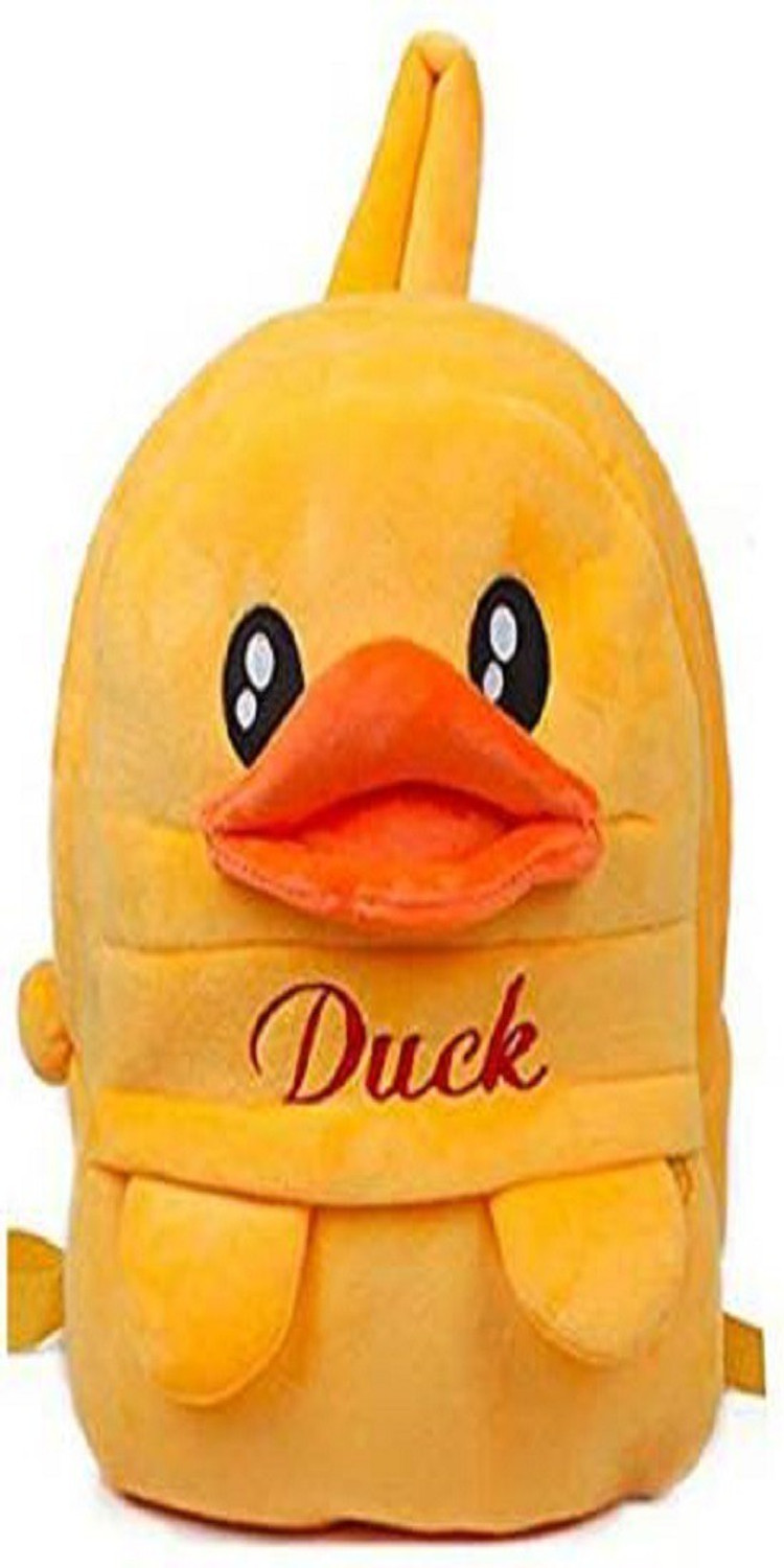 Image of MJ Hub Duck Kids Soft School Bag soft fabric for ukg,lkg,play school, boys /girls School Bag Plush Bag (Yellow, 10 inch) 10 L Backpack