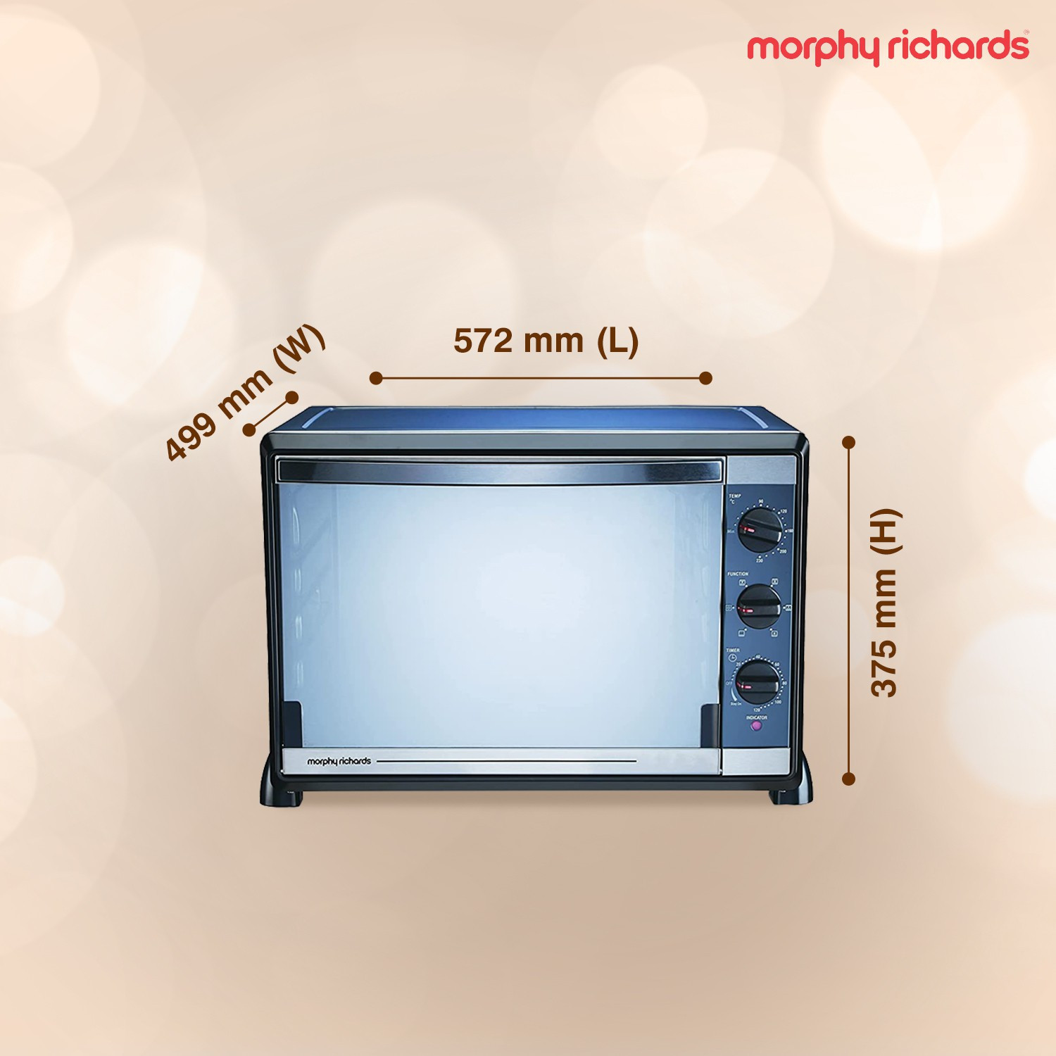 Image of Morphy Richards 52-Litre Oven Toaster Grill OTG 52RCSS, Black