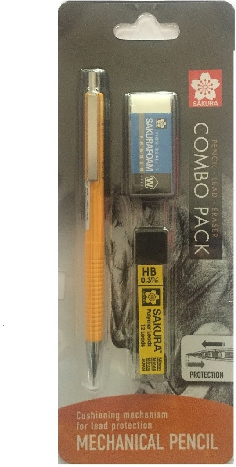 Image of SAKURA Cushioning Point 0.3 mm Lead Box and Mechanical Pencil
