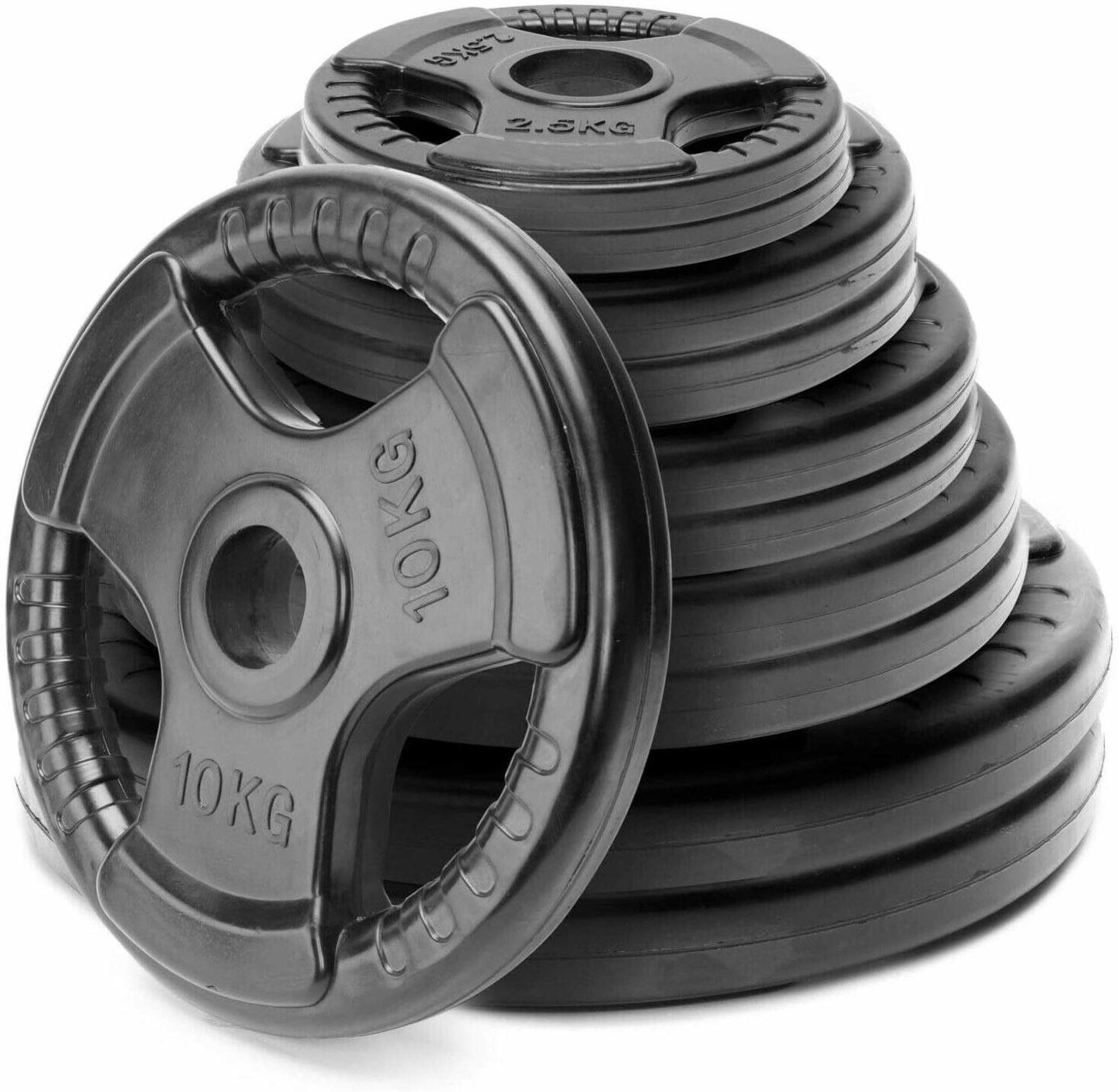 Image of EXTREME FIT 30 kg 15kg X 2 Professional Regular Metal Integrated Olympic Rubber Weight Plates Home Gym Combo