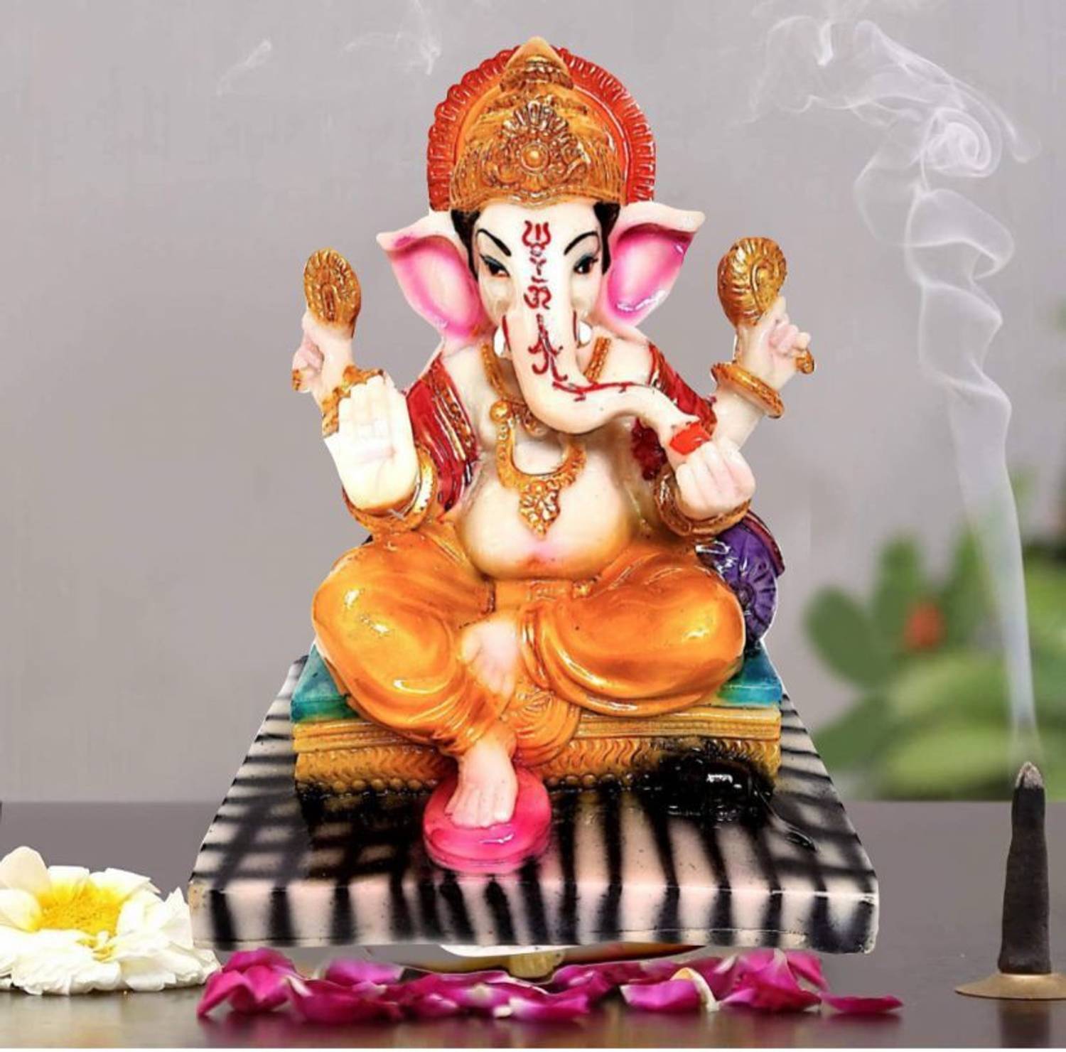krishnagallery1 Ganesh Murti Statue , Ganesh idol, ganesh Ji Murti, Laxmi Ganesh Decorative Showpiece  -  25 cm