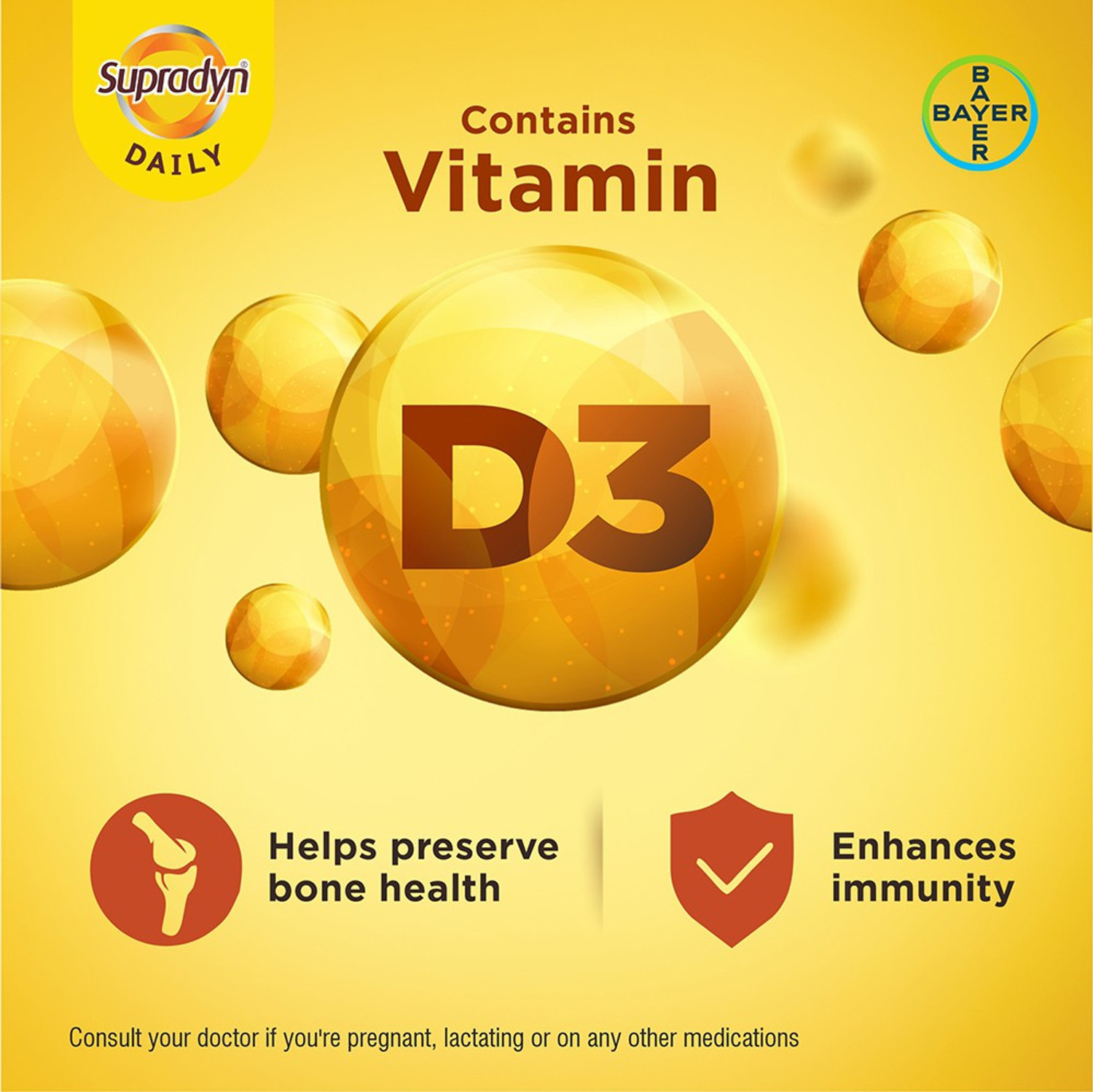 Image of Supradyn Daily Multivitamin with 12 Vitamins, Zinc|For Immunity & Energy Tablets