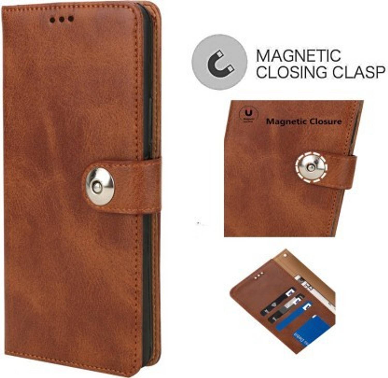Aleppo Flip Cover for Mi Note 8 Pro, Mi Redmi Note 8 Pro Magnetic Closure Flip Case
